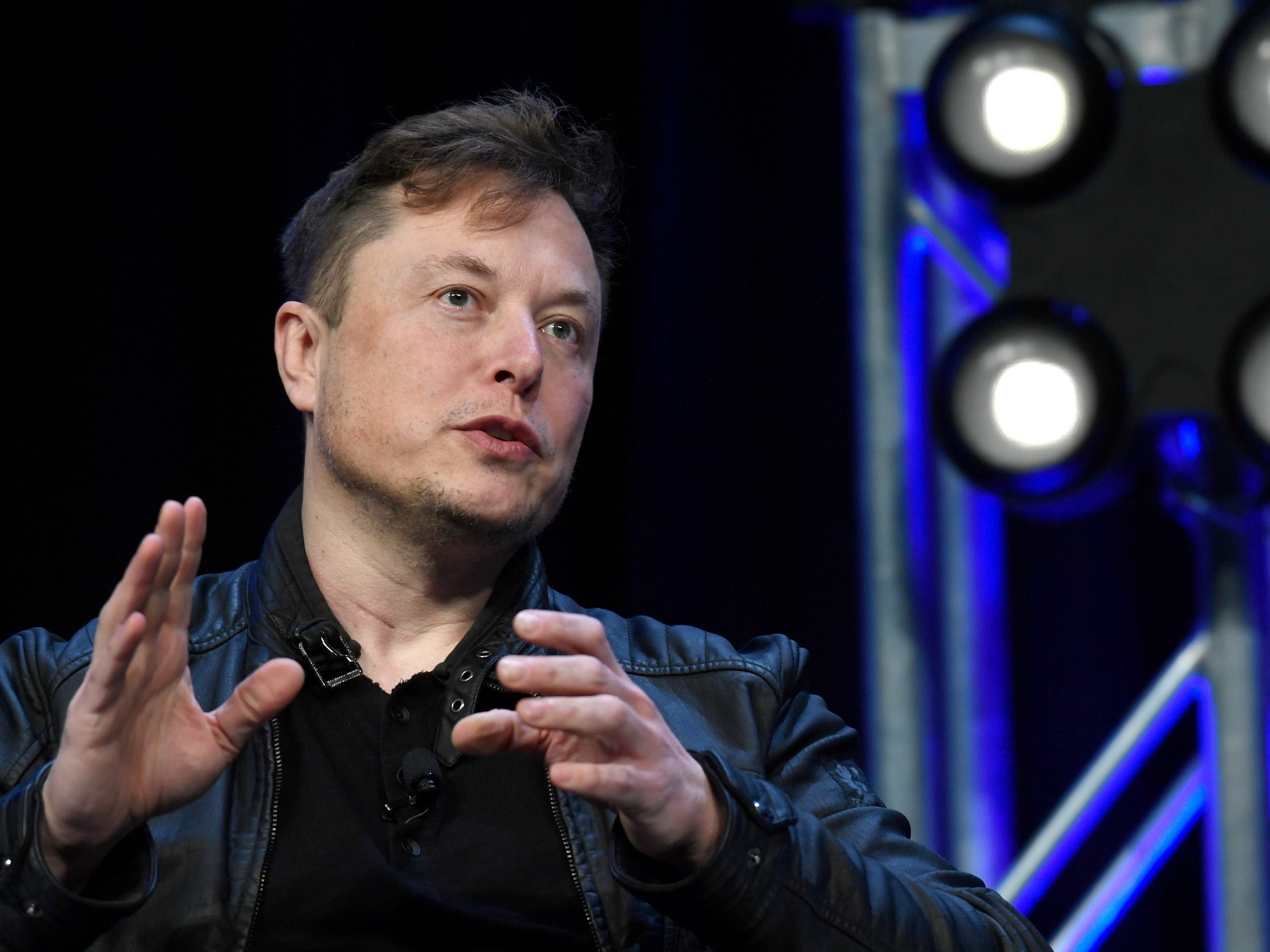 Tesla and SpaceX Chief Executive Officer Elon Musk speaks at the SATELLITE Conference and Exhibition in Washington.