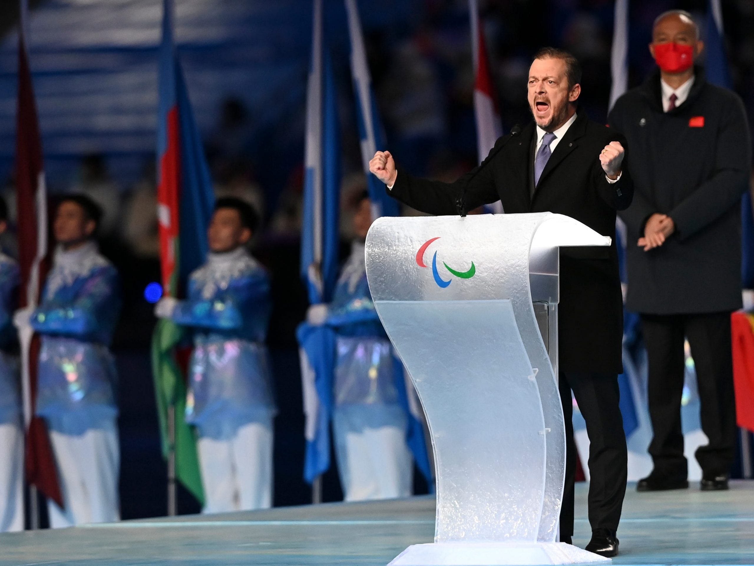 Andrew Parsons, president of the International Paralympic Committee, made a forceful anti-war speech at the opening of the Winter Paralympic Games in Beijing on Saturday.