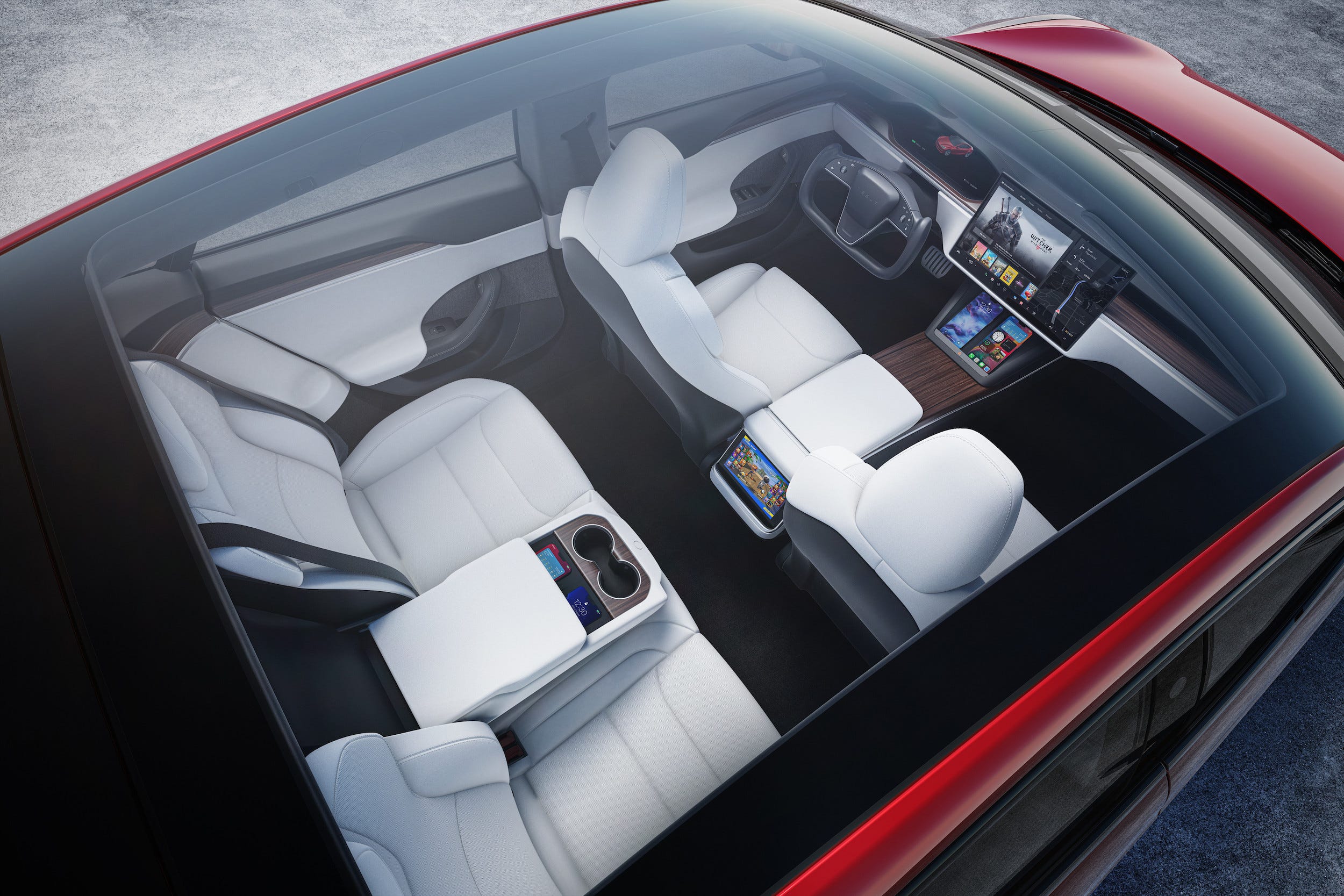 Het interieur van de Tesla Model S. Afbeelding: Tesla