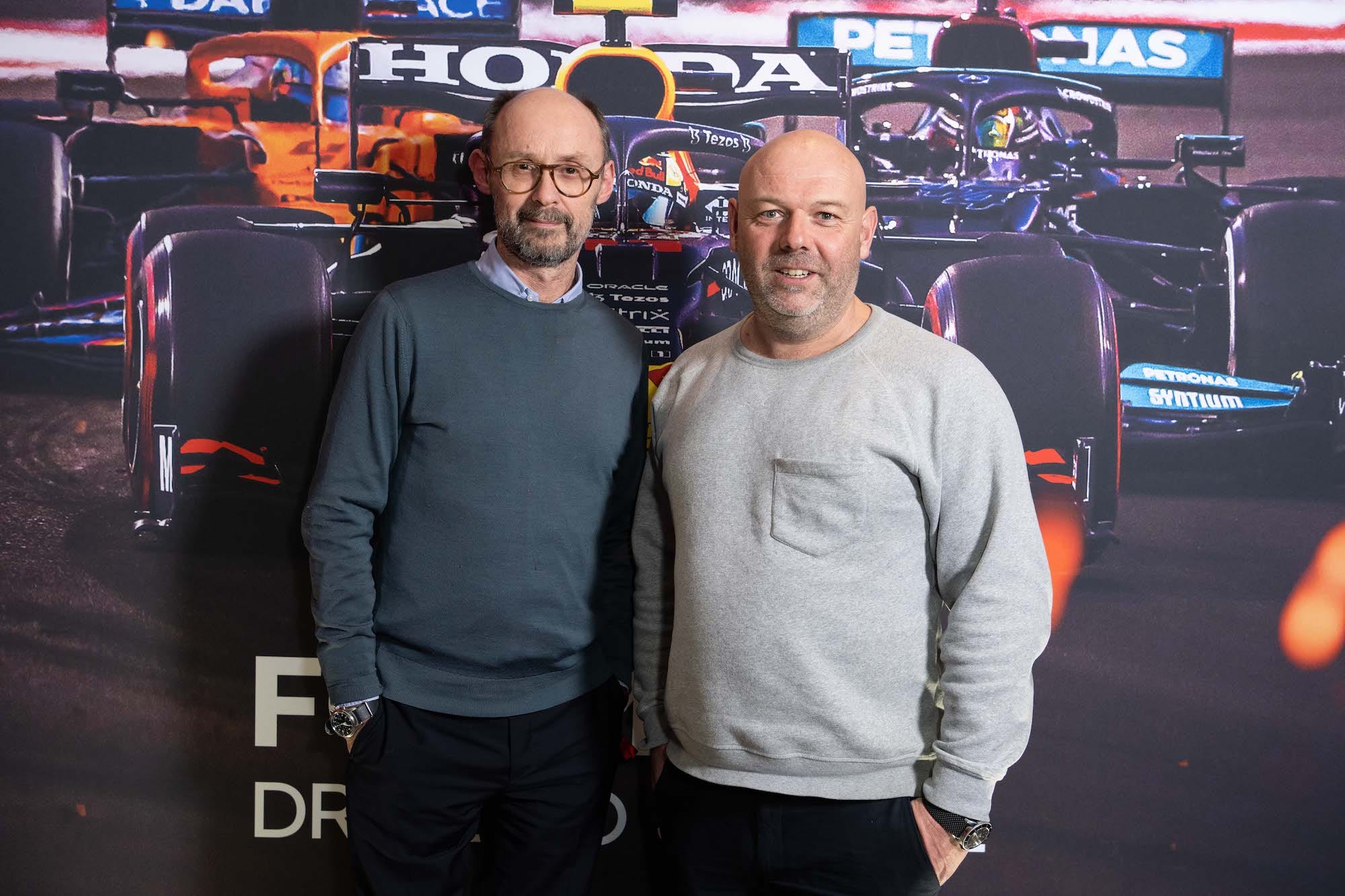 Executive producers James Gay-Rees and Paul Martin attend the Formula 1 "Drive To Survive" Netflix Season 4 exclusive screening at Ham Yard Hotel