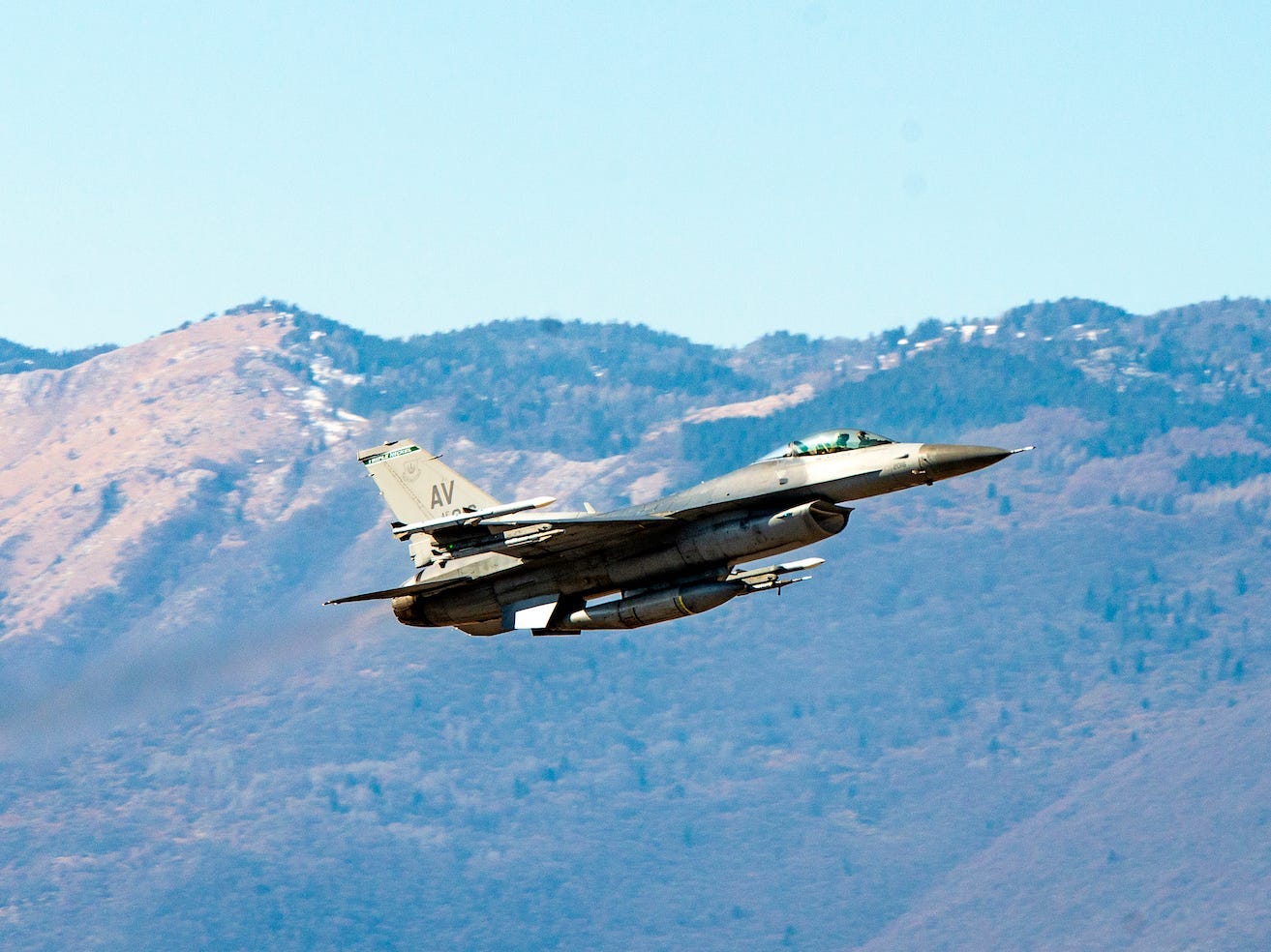 F-16 takes off at Aviano Italy
