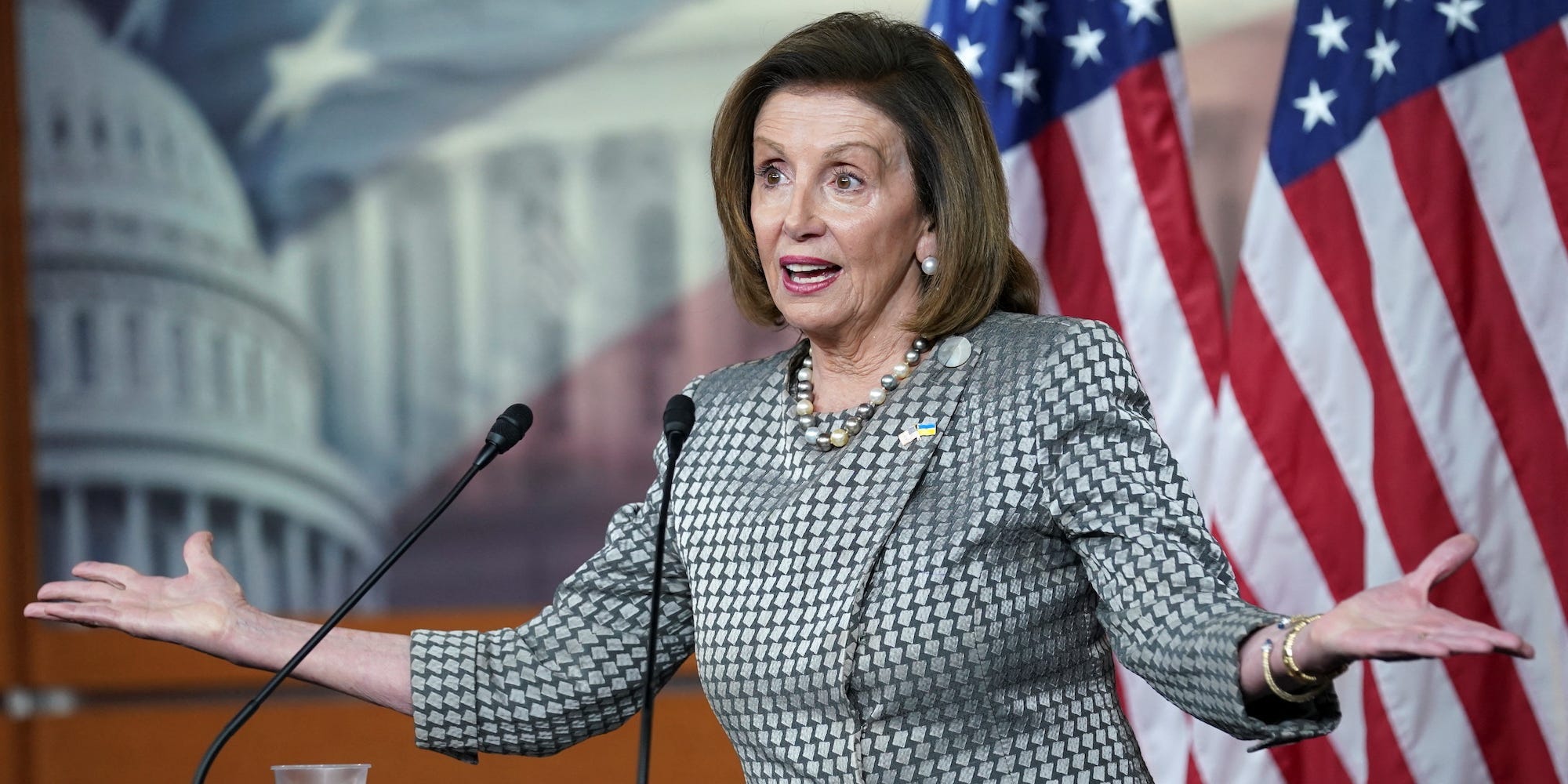 House Speaker Nancy Pelosi at a press conference on March 3, 2022.