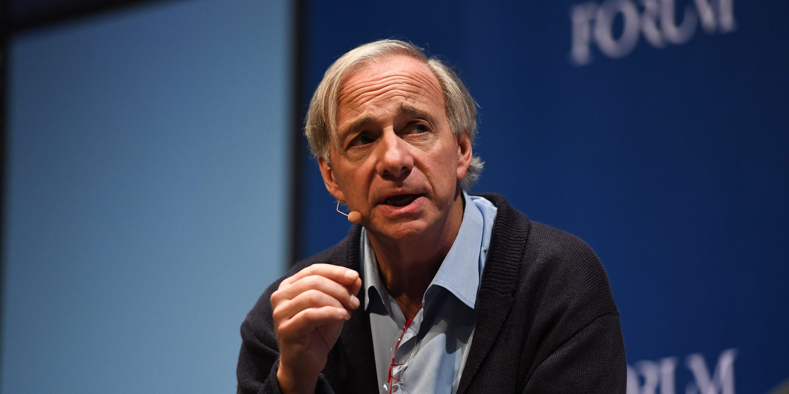 Ray Dalio on the Forum stage during day two of Web Summit 2018.