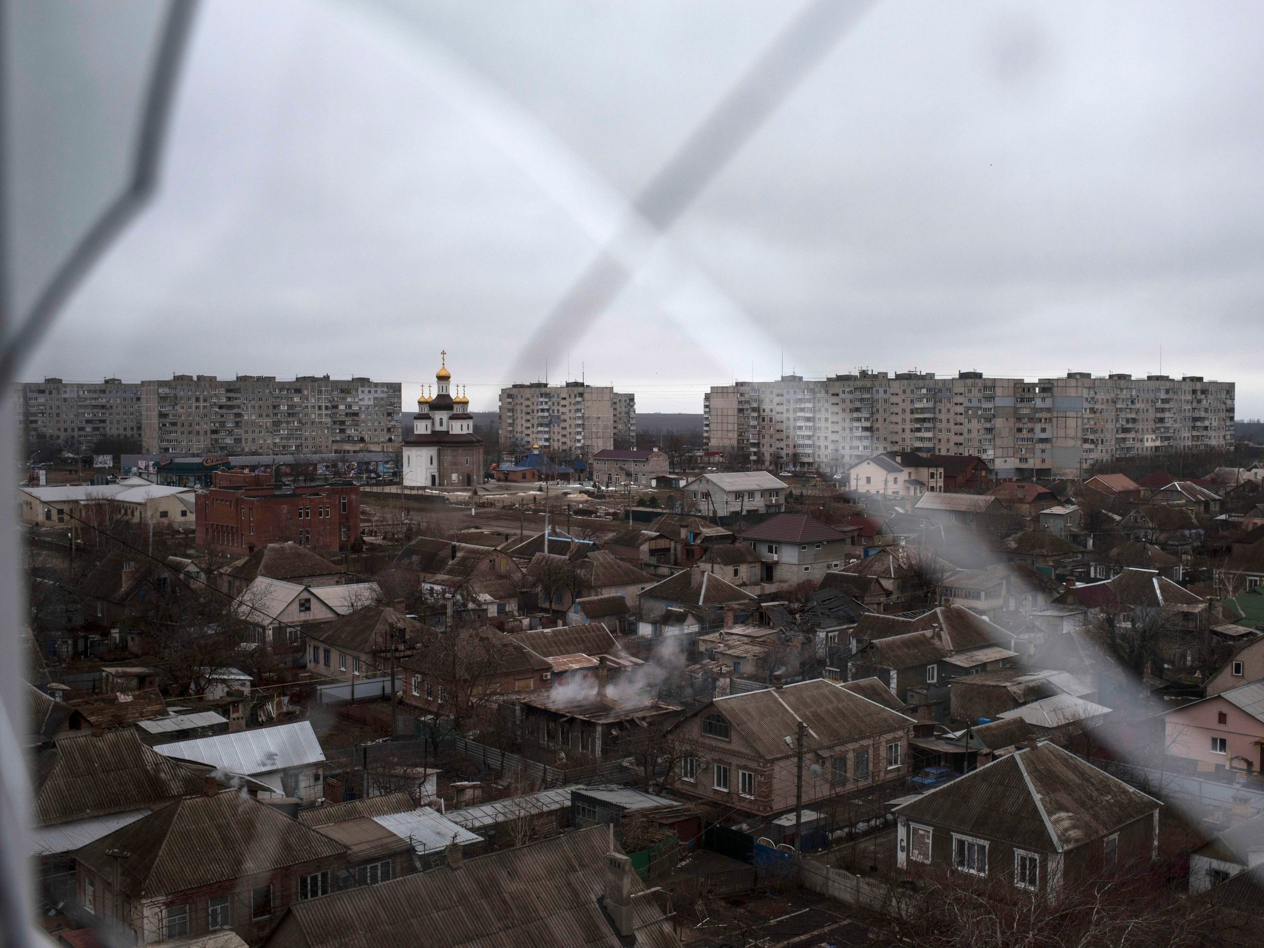 Vostochniy district of Mariupol, Ukraine, on January 26, 2015.