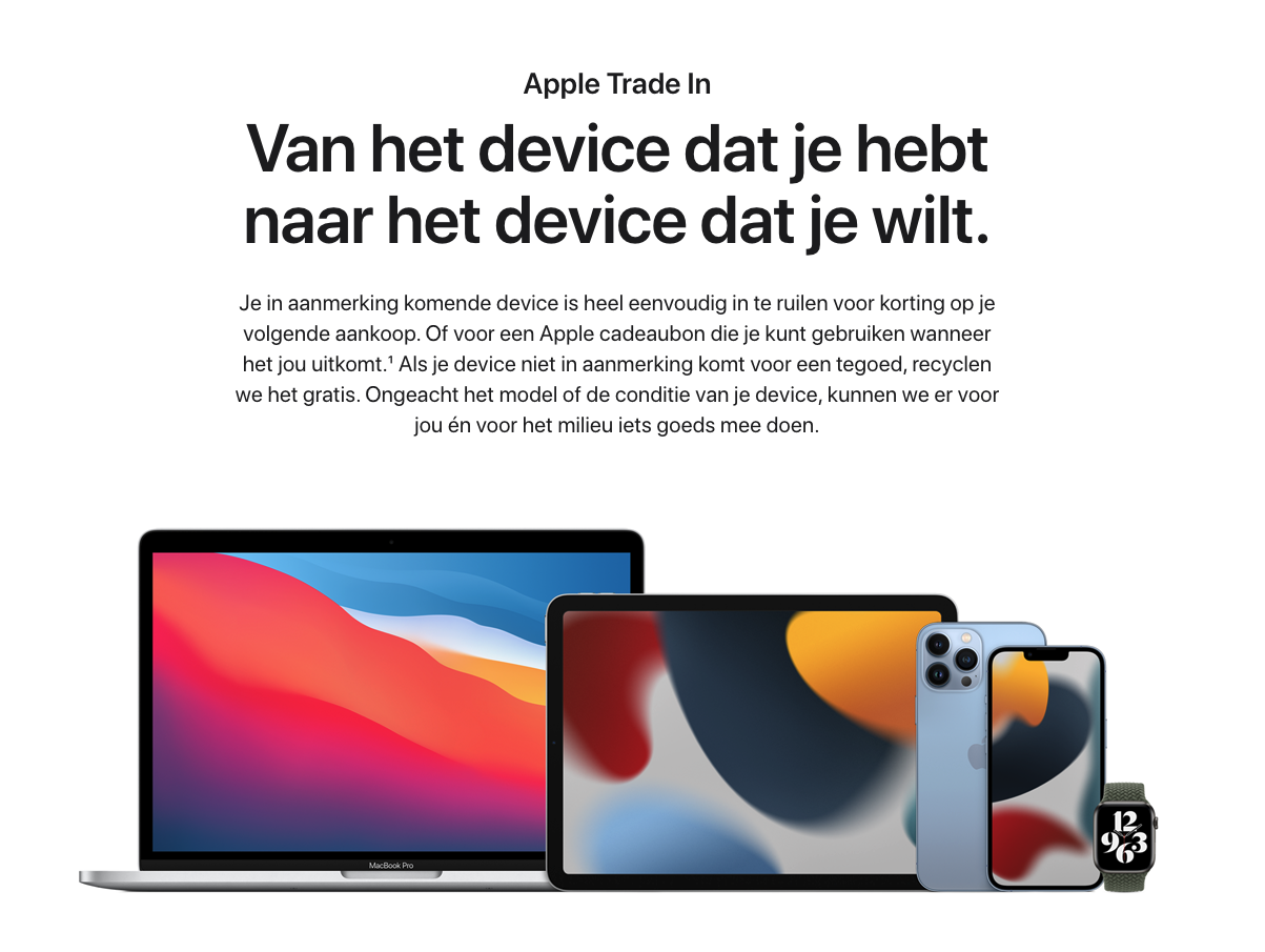Apple Trade In. Afbeelding: Apple
