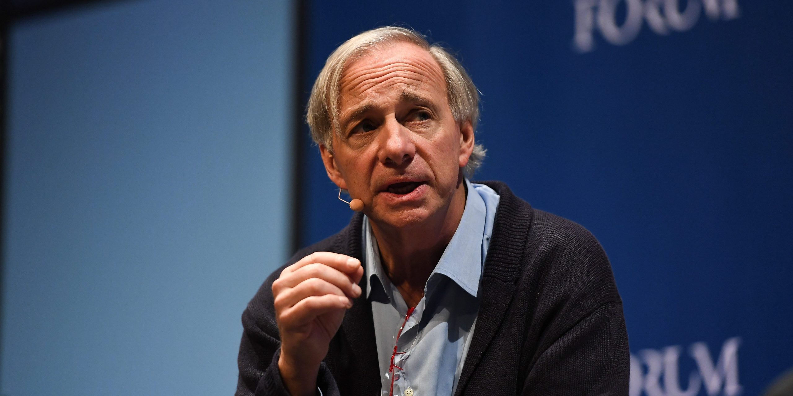 Ray Dalio on the Forum stage during day two of Web Summit 2018.