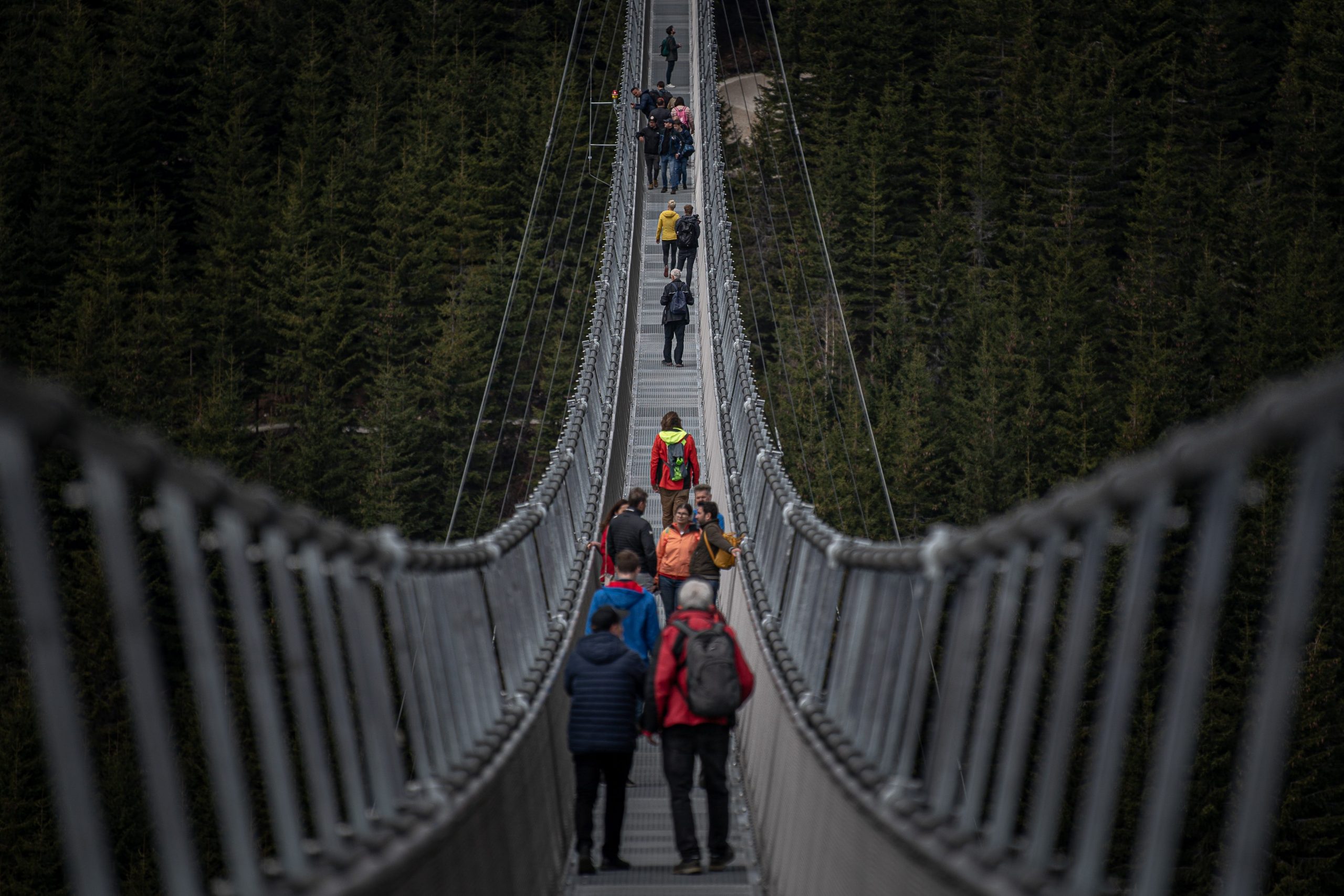 Sky Bridge 721 in the Czech Republic, the world's longest pedestrian suspension bridge
