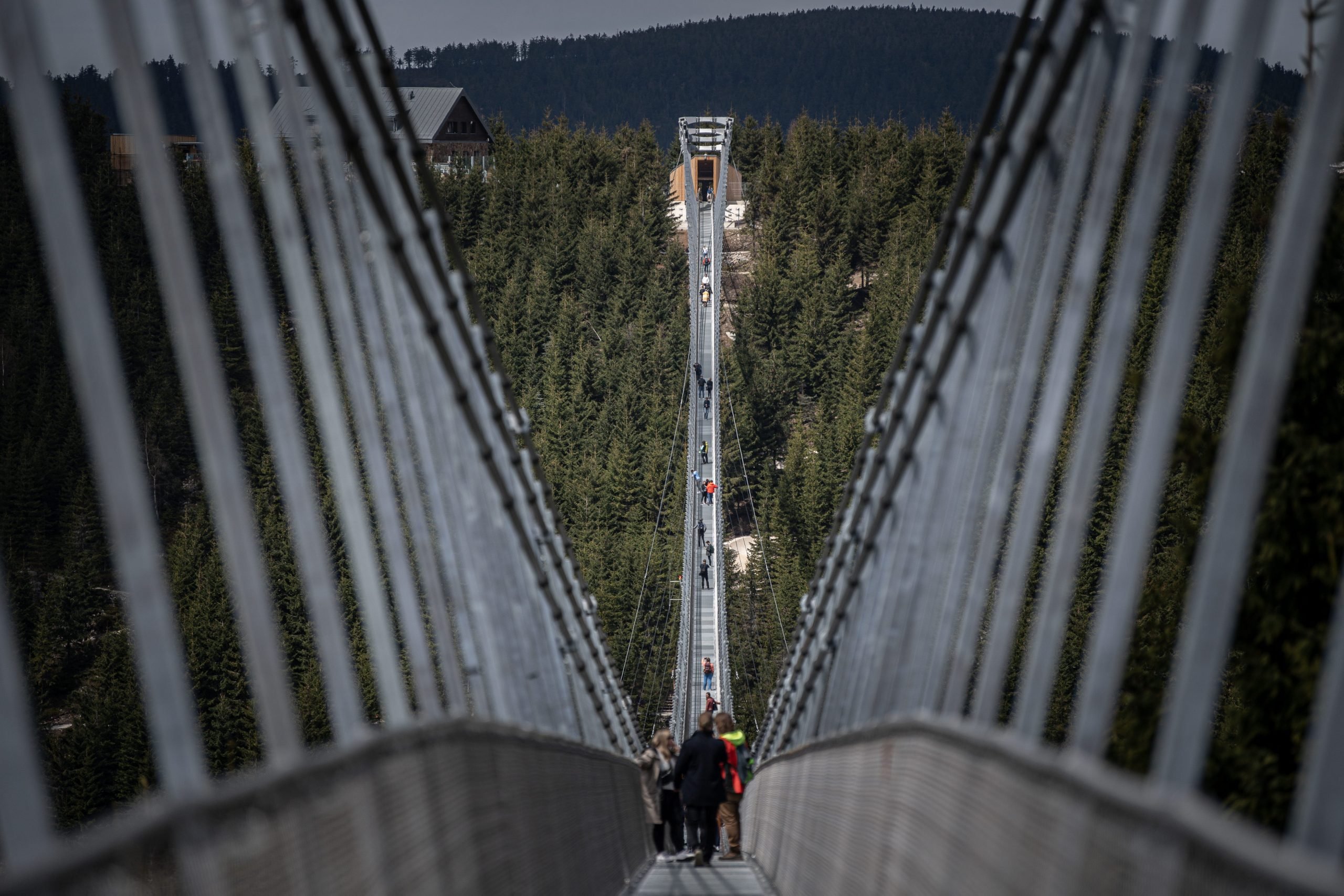 Sky Bridge 721 in the Czech Republic, the world's longest pedestrian suspension bridge