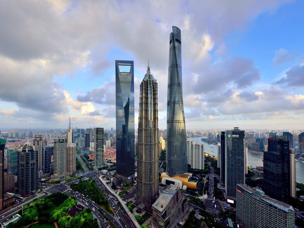 wolkenkrabbers China Shanghai