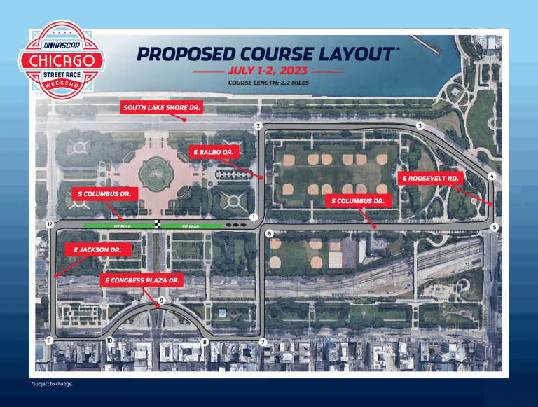 Chicago unveils course for new NASCAR race that will include several