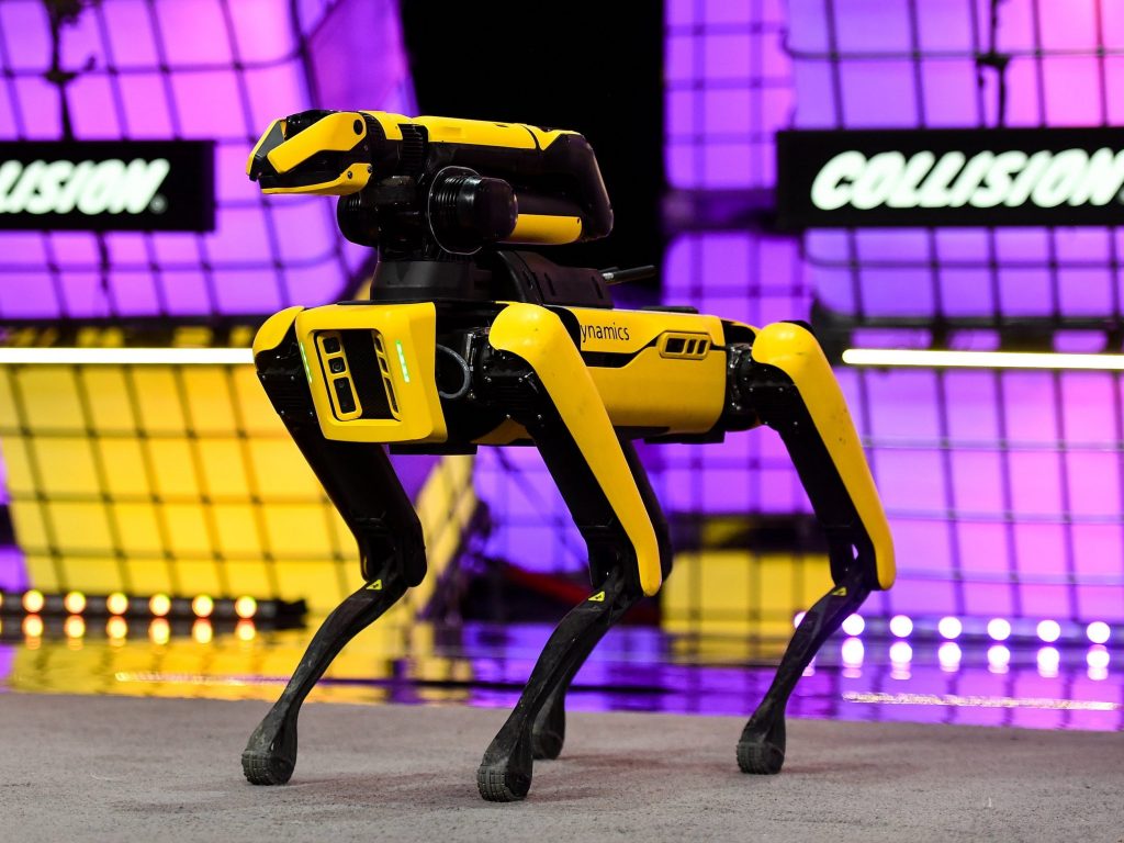 Een 'Spot' robothond gemaakt door Boston Dynamics