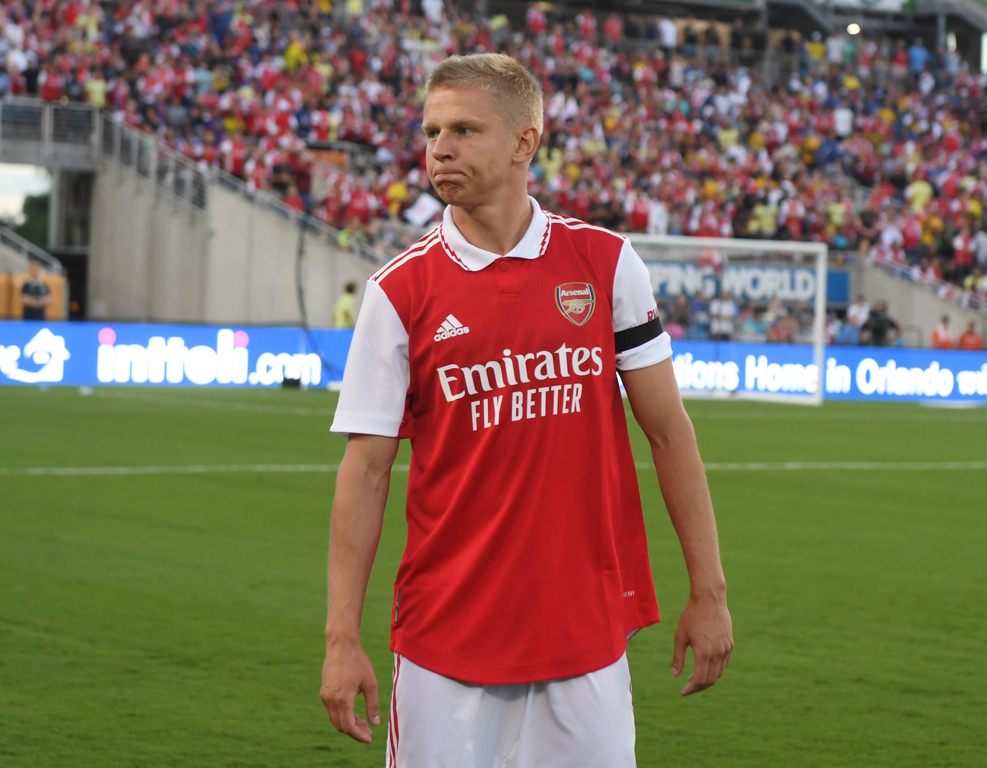Oleksandsr Zinchenko of Arsenal during a pre season friendly between Chelsea and Arsenal at Camping World Stadium
