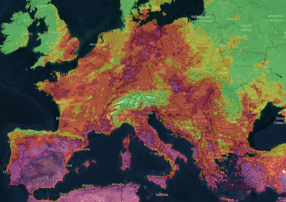 Kaart: European Forest Fire Information System (EFFIS) 