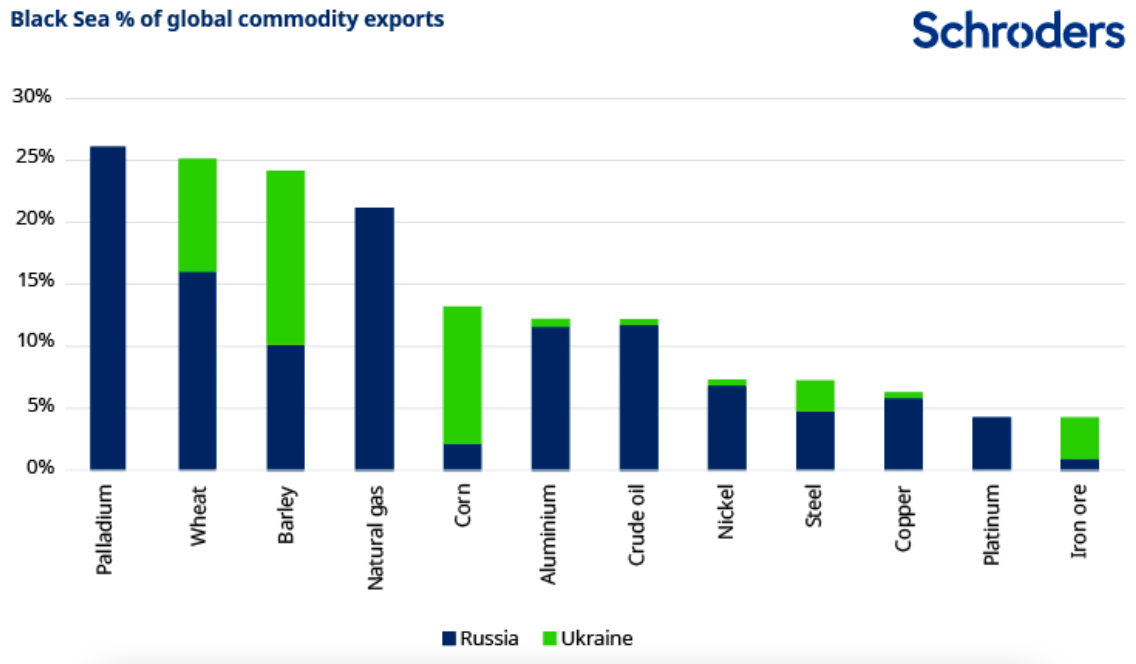 Belangrijke exportproducten van Rusland en Oekraïne