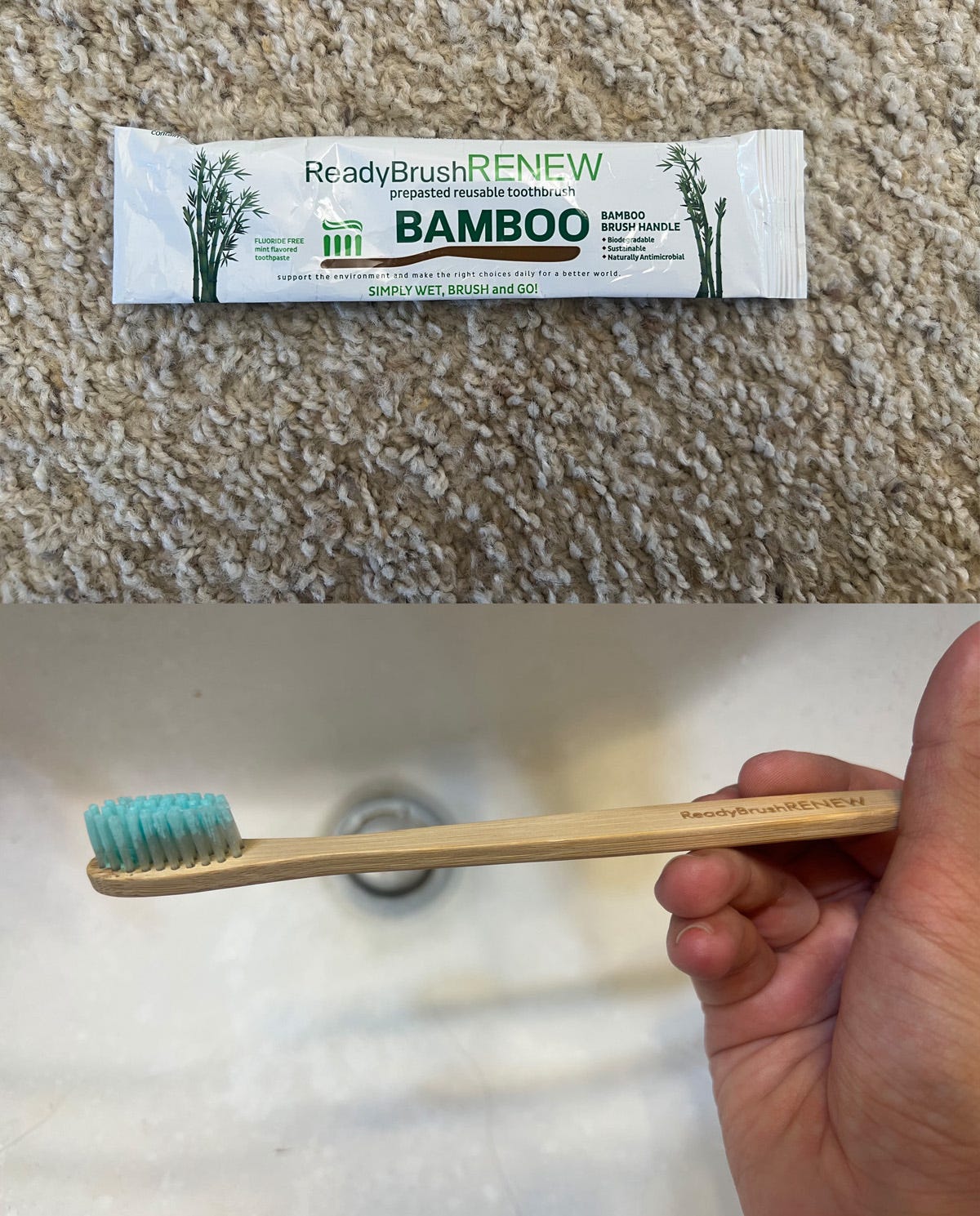 Tandenborstel met tandpasta