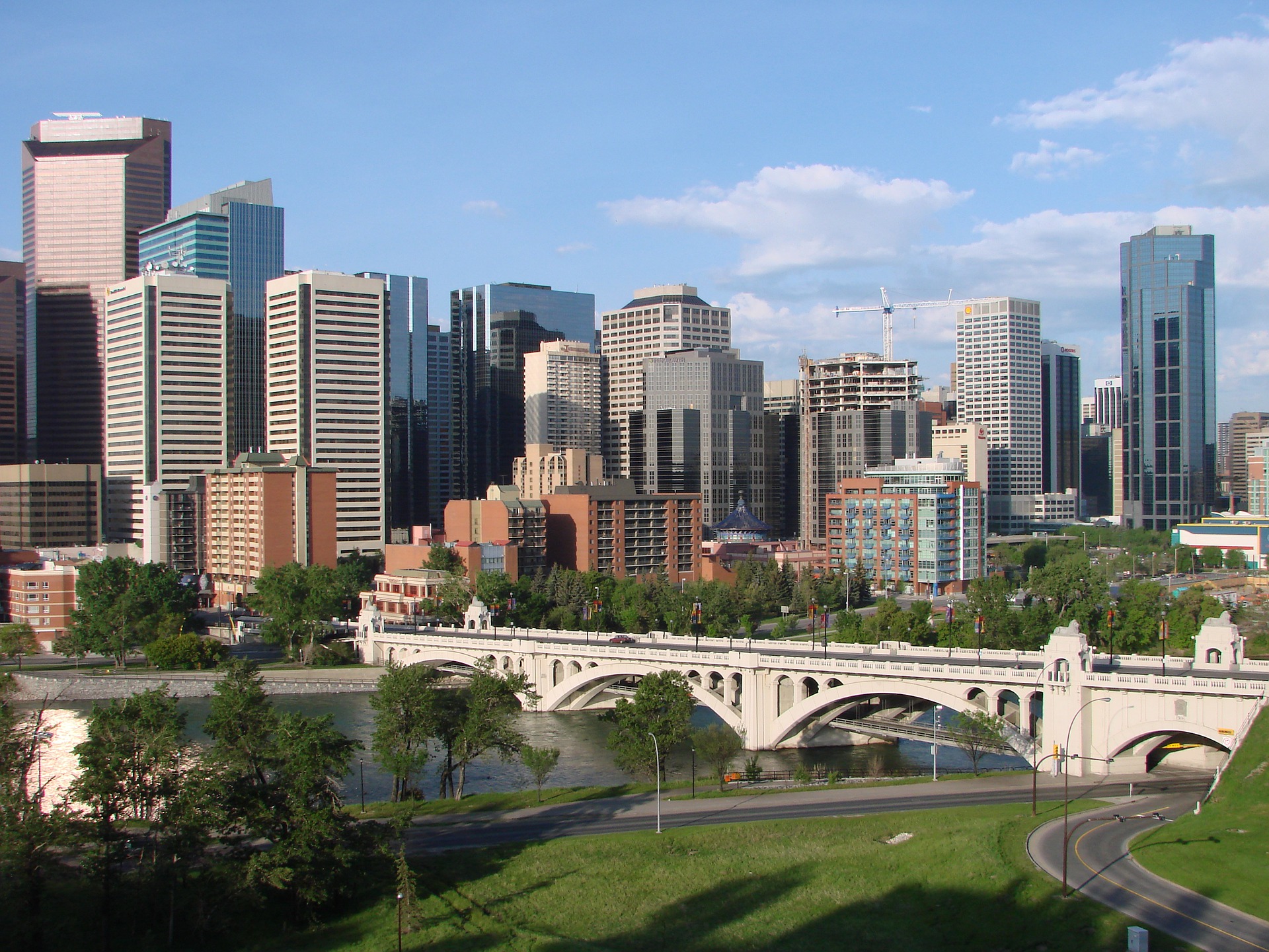 De 178 meter lange Centre Street Bridge in Calgary. Foto: Pixabay.