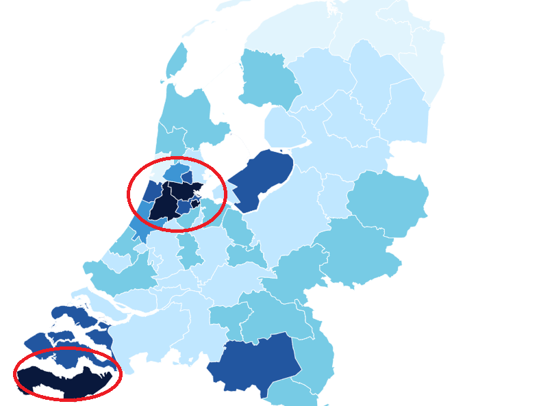 regio groei nederland schiphol zeeland amsterdam 2022