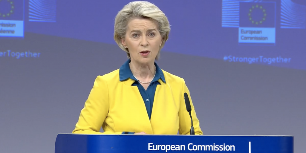 Voorzitter van de Europese Commissie, Ursula Von der Leyen.