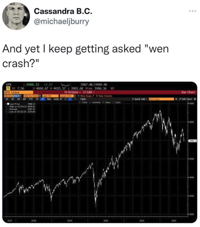 Burry's recente tweet