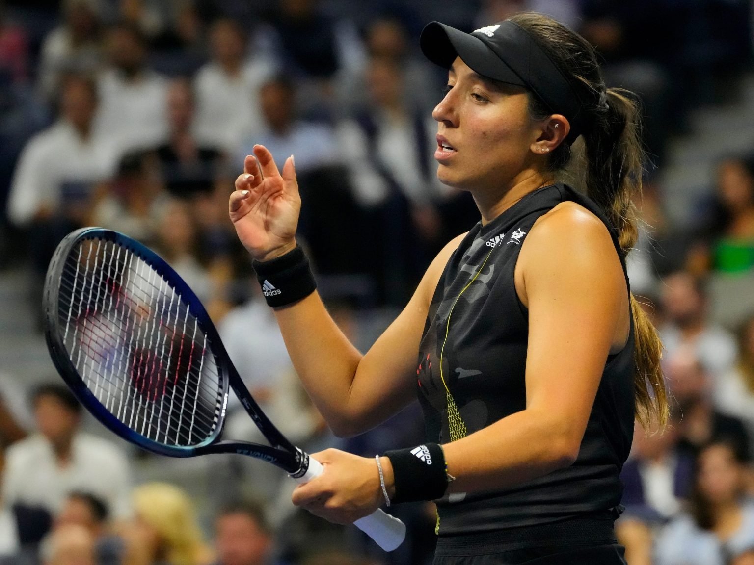 Jessica Pegula sipped a beer during her US Open press conference after ...