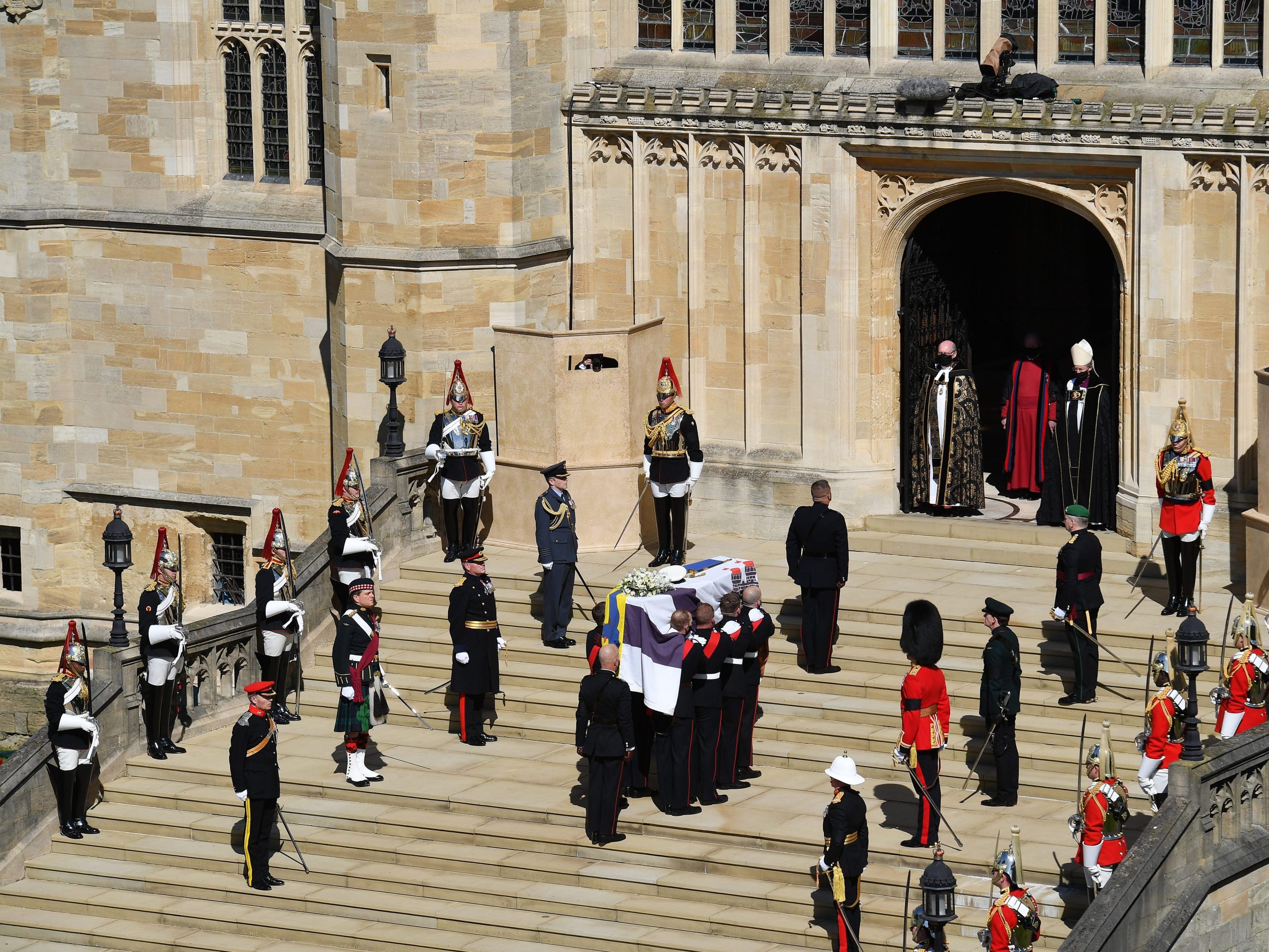 De begrafenis van Prins Philip, Hertog van Edinburgh wordt gehouden in Windsor