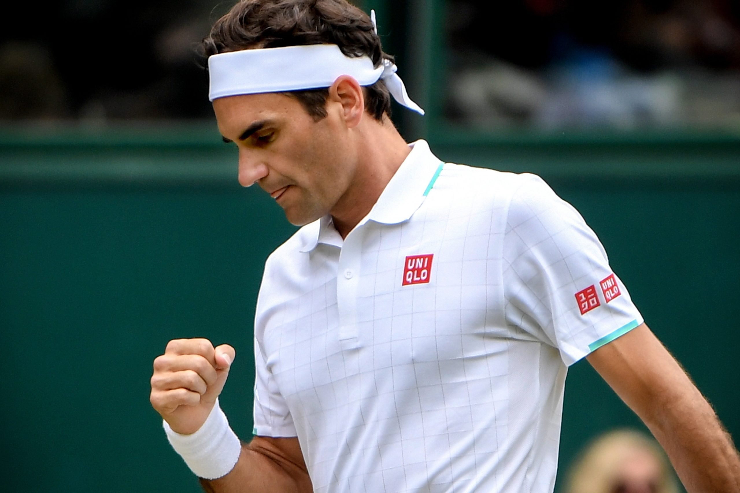 Roger Federer speelt sinds 2018 niet meer met tenniskleding van Nike, maar van het Japanse Uniqlo. Foto: EPA/NEIL HALL