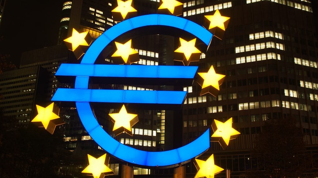 Het euro-teken voor de ECB