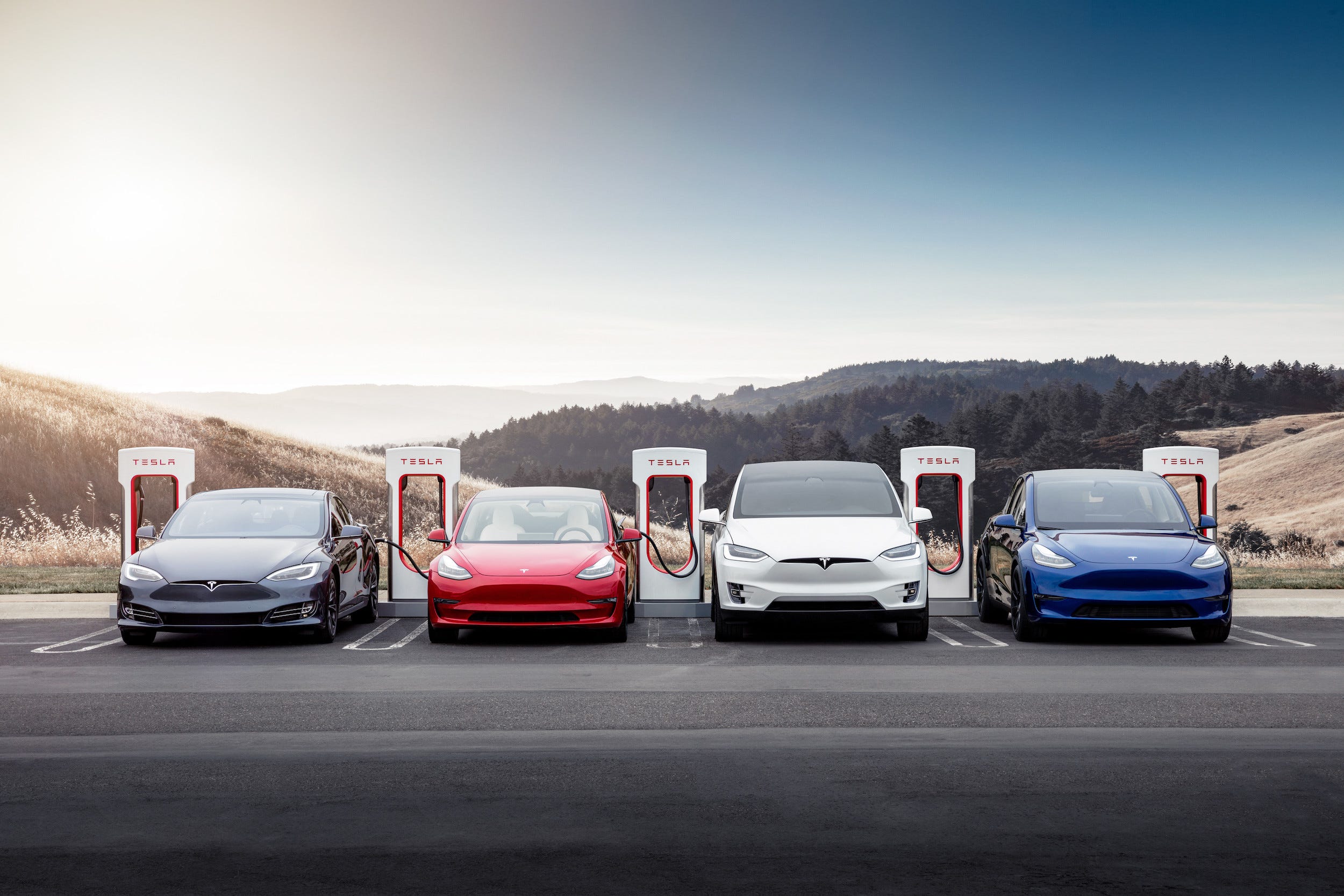 Tesla's huidige auto-aanbod