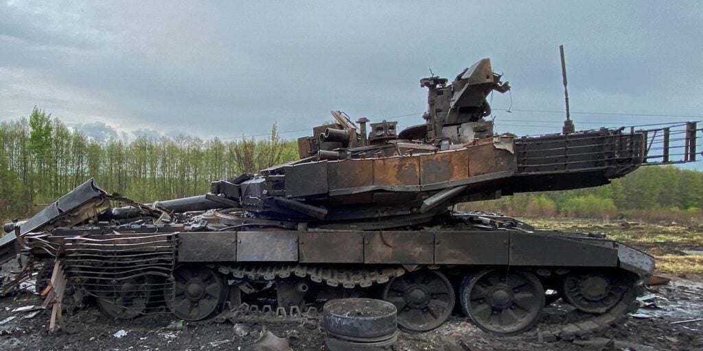 Rusland tanks Oekraïne schildpadtank drone
