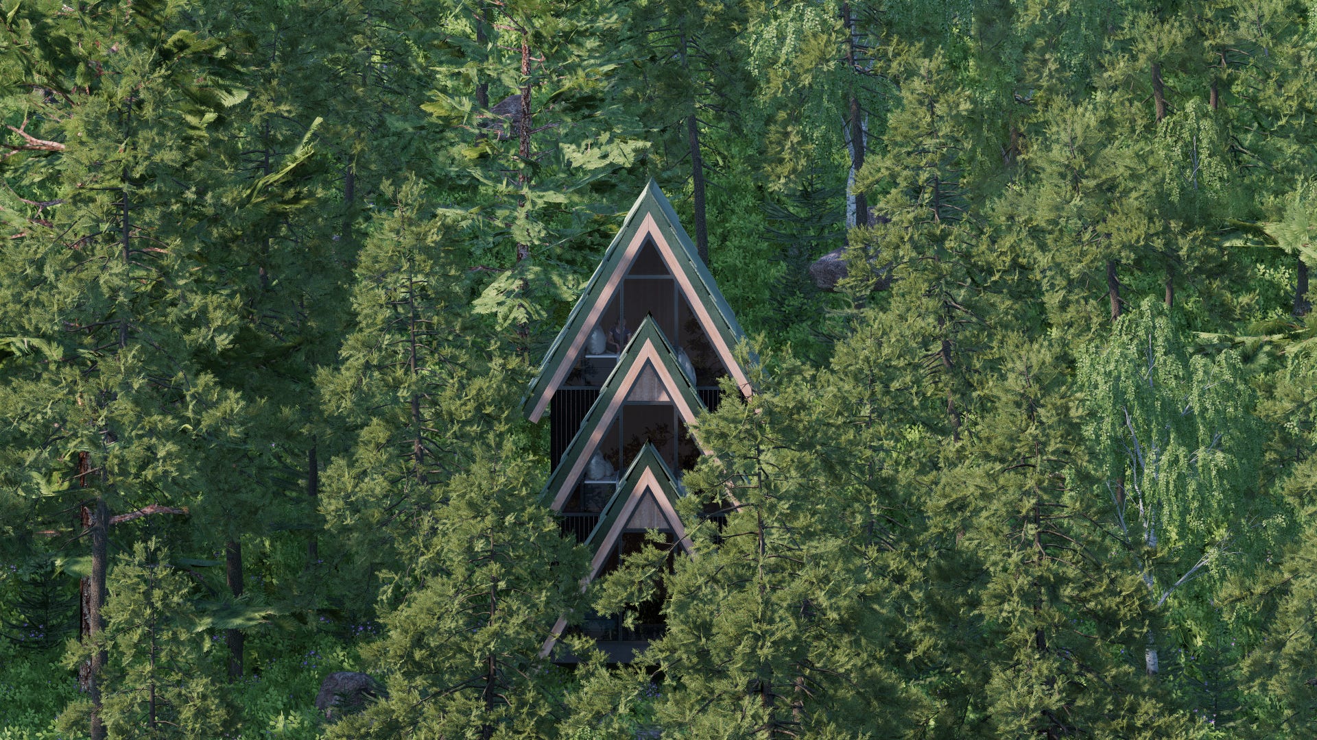 Il Pino, the Pine-Shaped Cabin in the Alps by Luca B. for Airbnb OMG! Fund