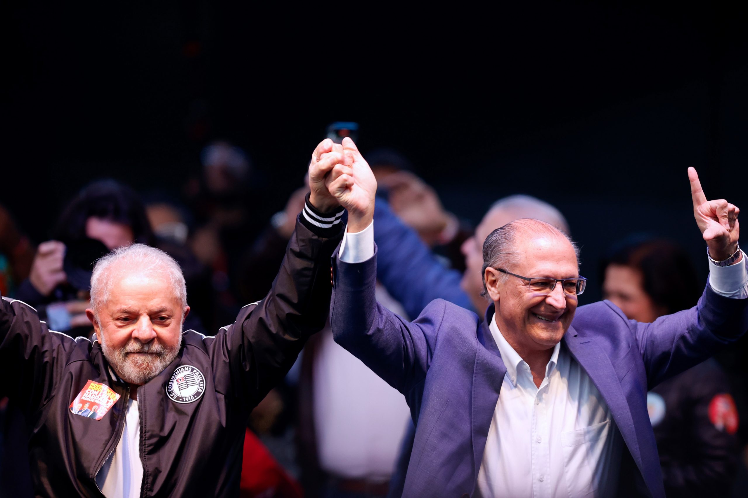 Luiz 'Lula' da Silva op campagne met zijn 'running mate' Geraldo Alckmin. Foto: EPA/Fernando Bizerra