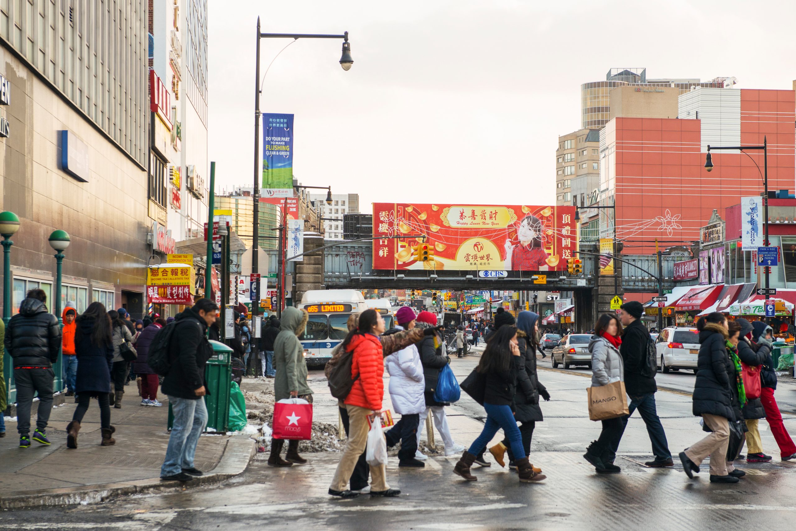 De Chinese buurt Flushing in Queens. FOTO:  NYC & Company
