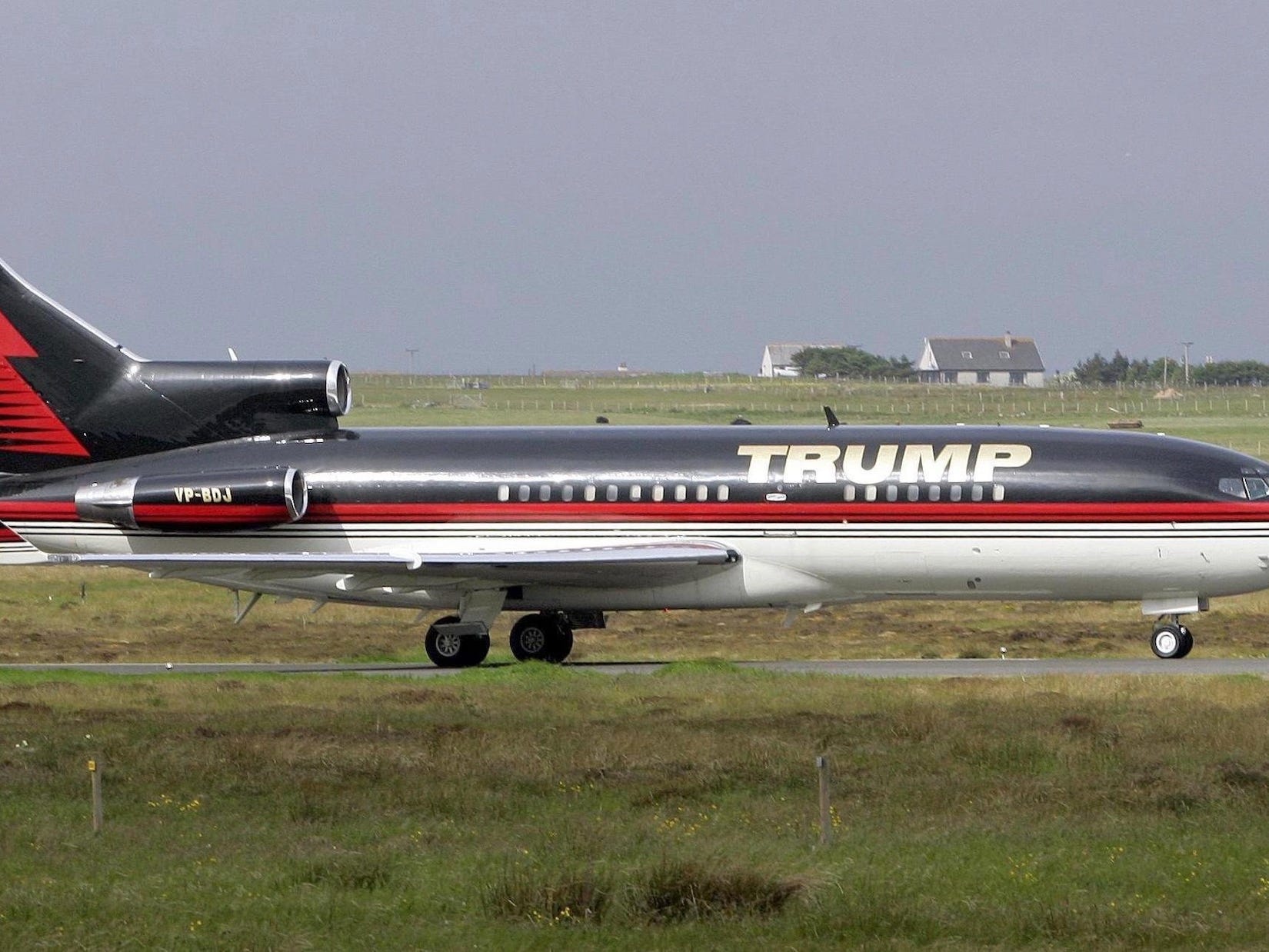 Trumps&#39; Boeing 727 tri-jet.