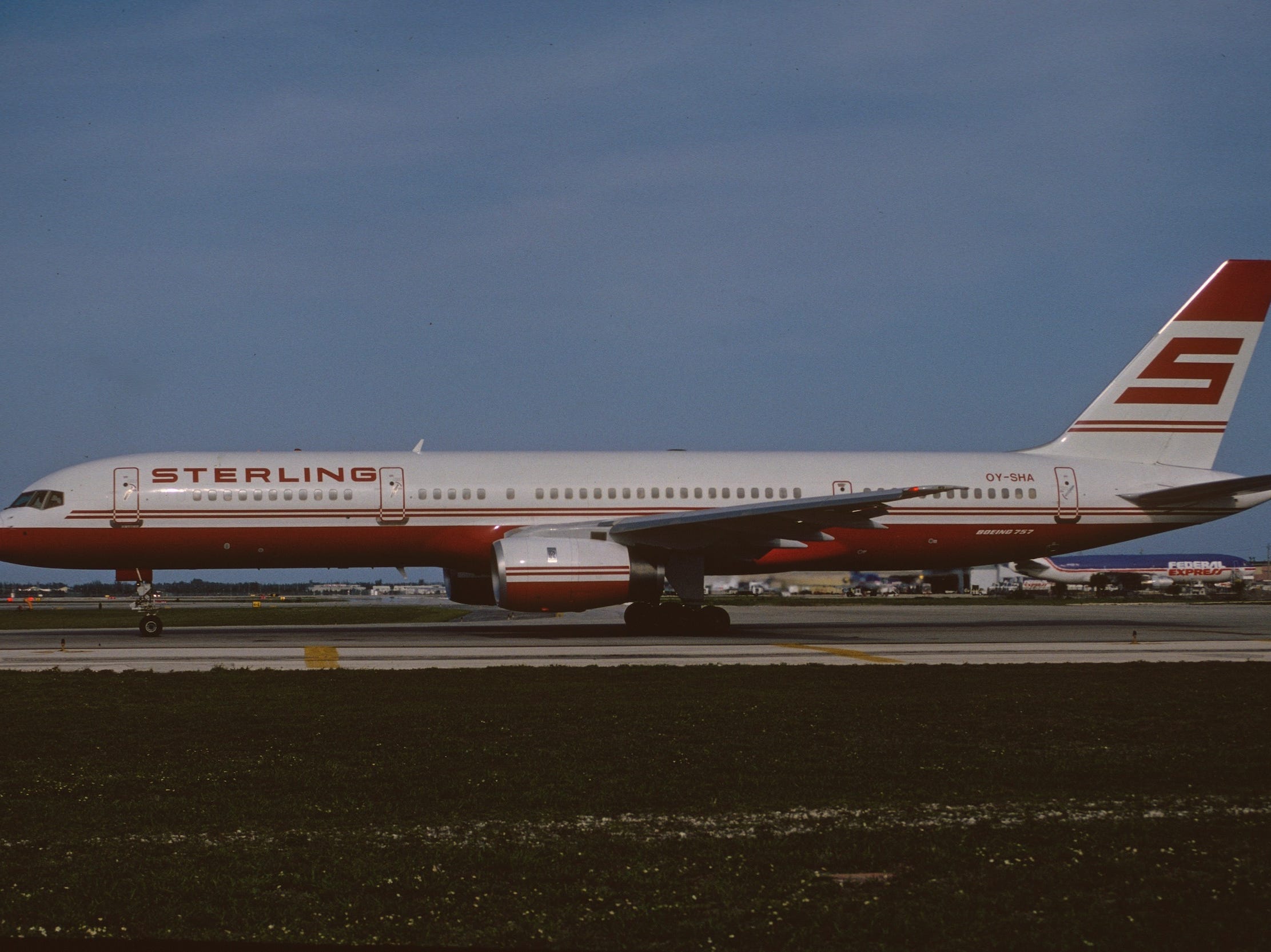 Trump&#39;s 757 when it flew for Sterling Airlines.