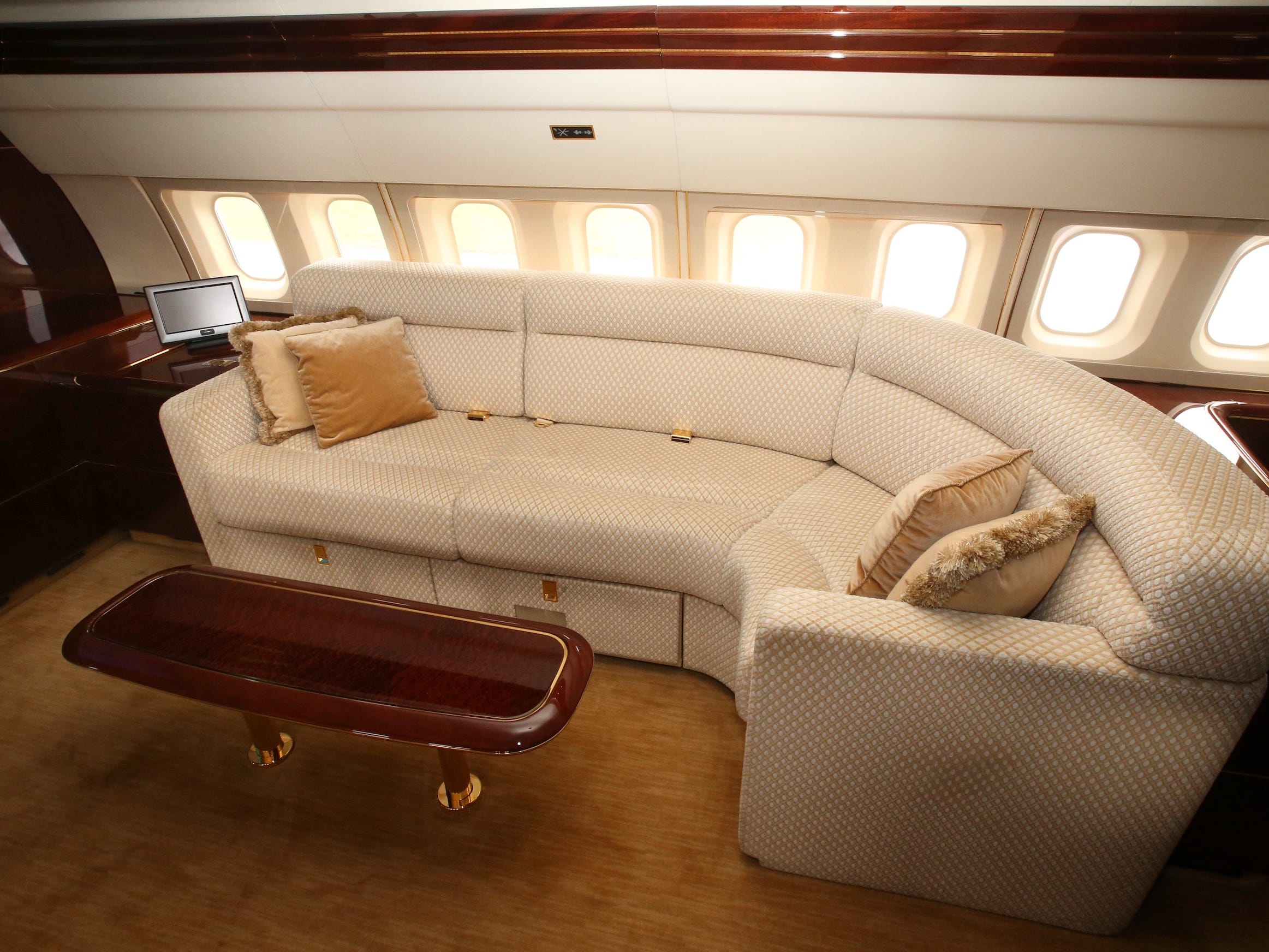 Trump's 757 theater room couch.