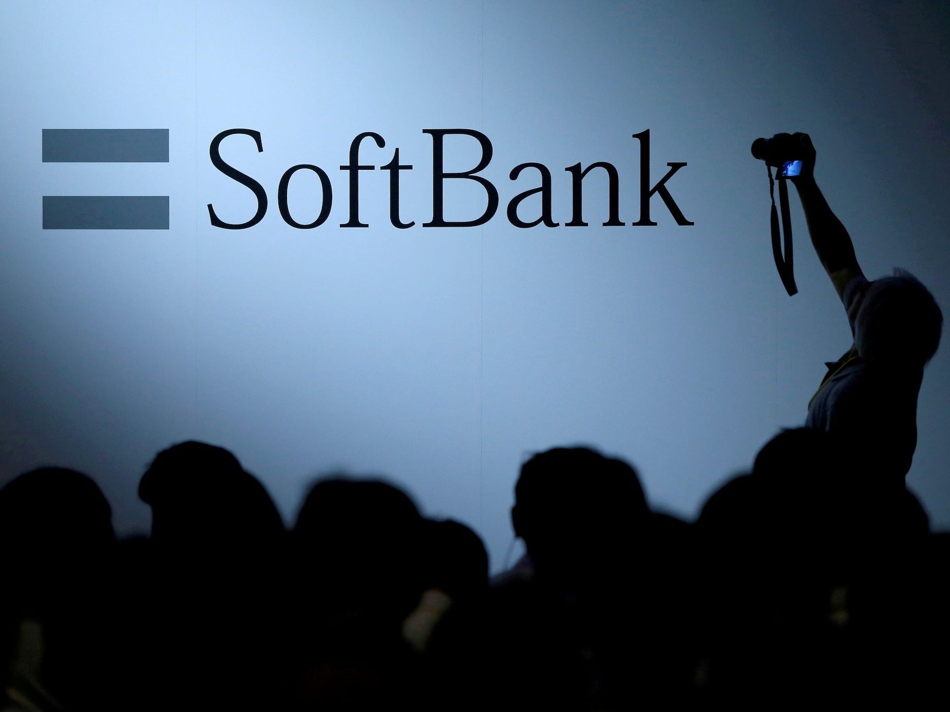 The logo of SoftBank Group Corp is displayed at SoftBank World 2017 conference in Tokyo, Japan, July 20, 2017.