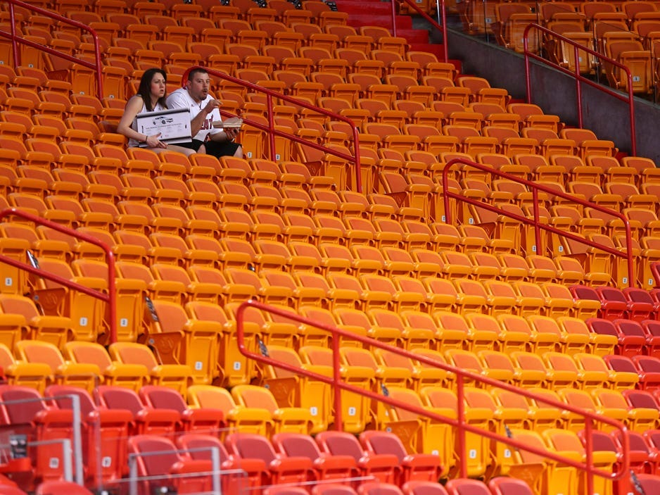 miami heat fans empty arena