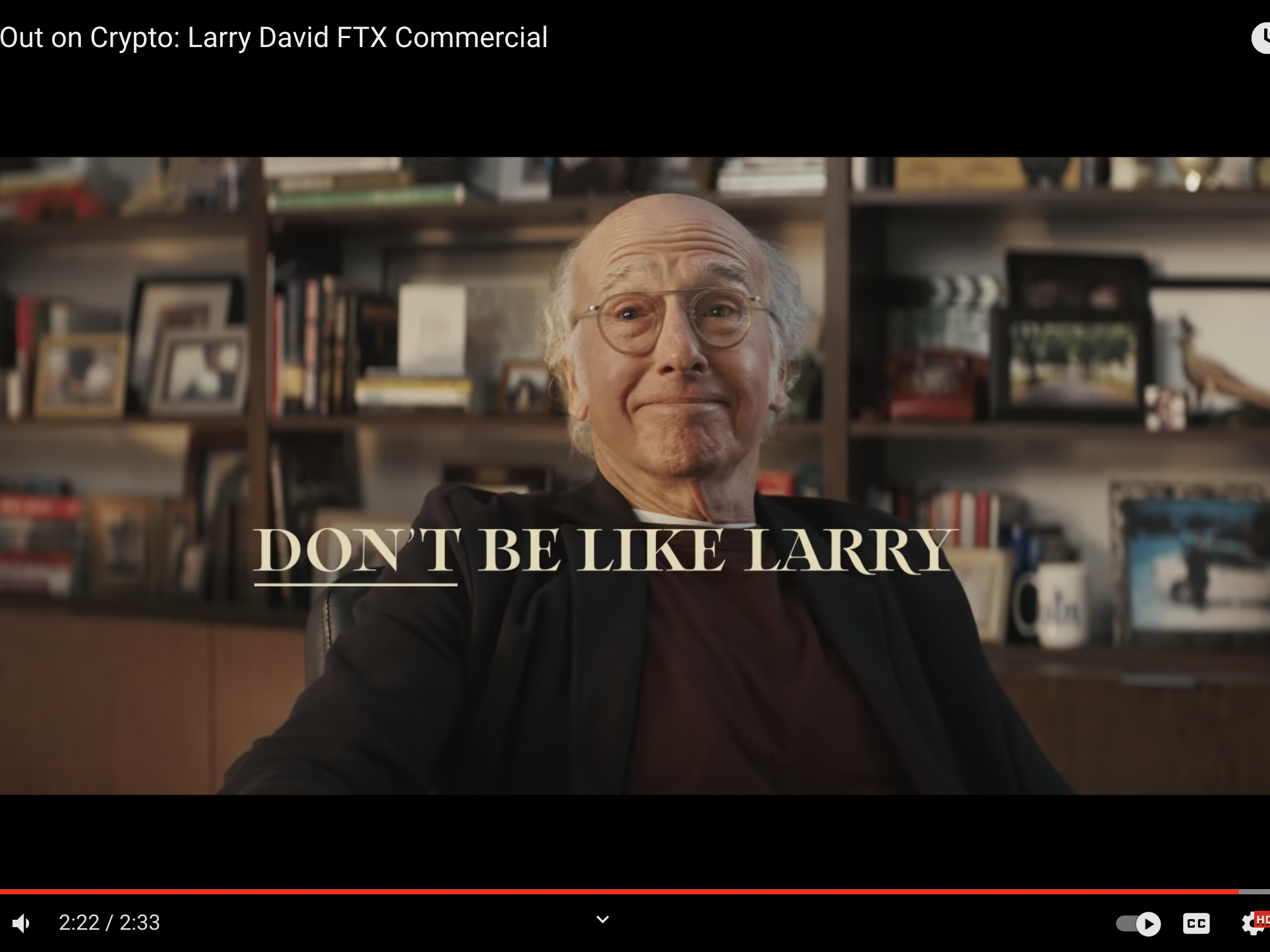FTX commercial starring Larry David