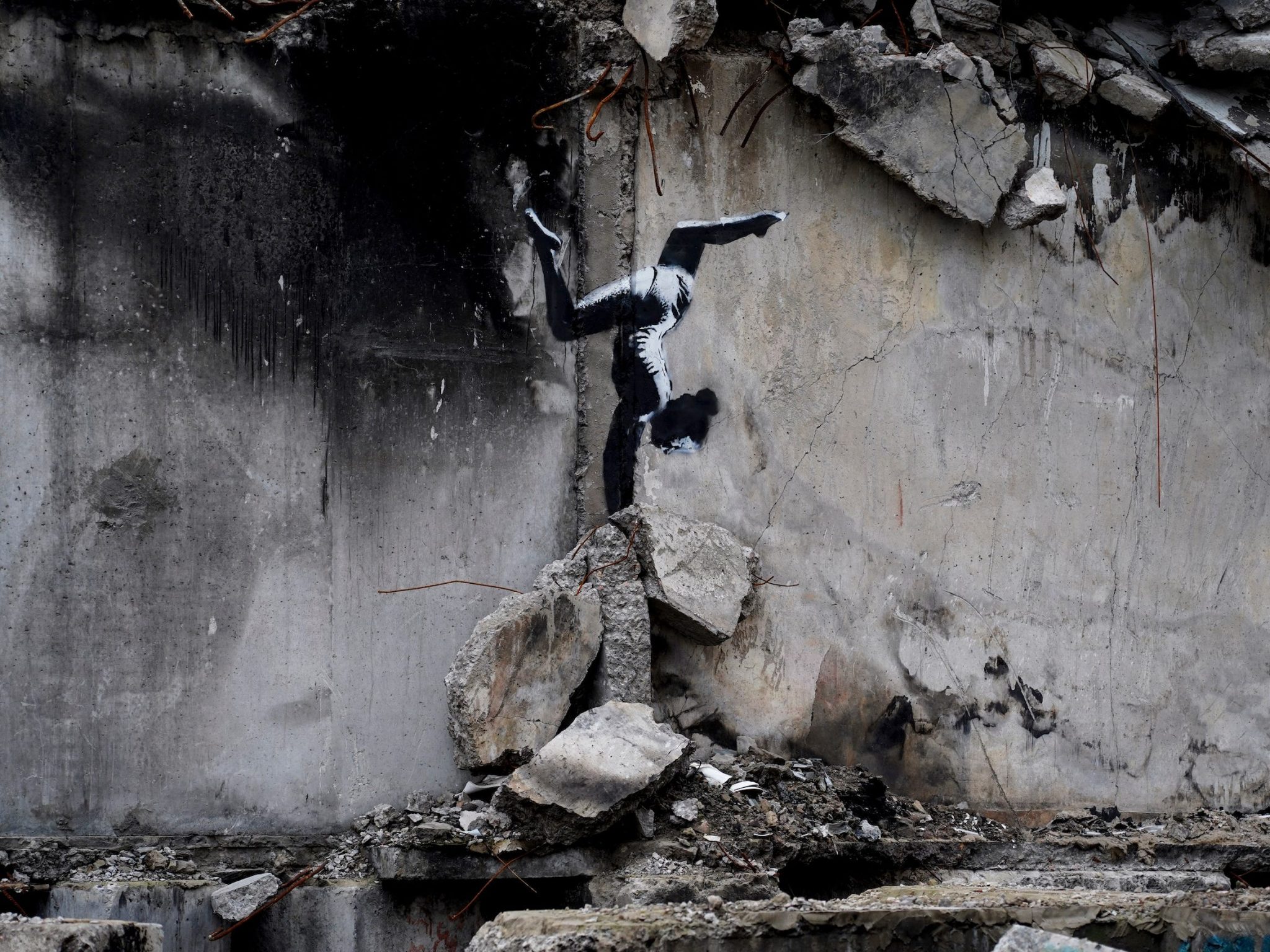 Banksy, The Elusive Street Artist, Created A New Mural In Ukraine ...