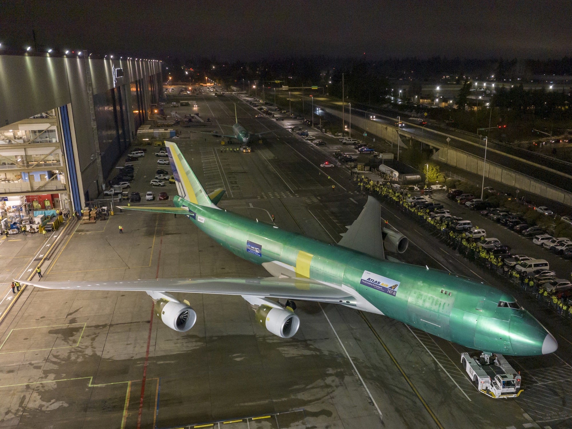 Boeing&#39;s last 747 rolling out of the Everett assembly line on Dec 6.