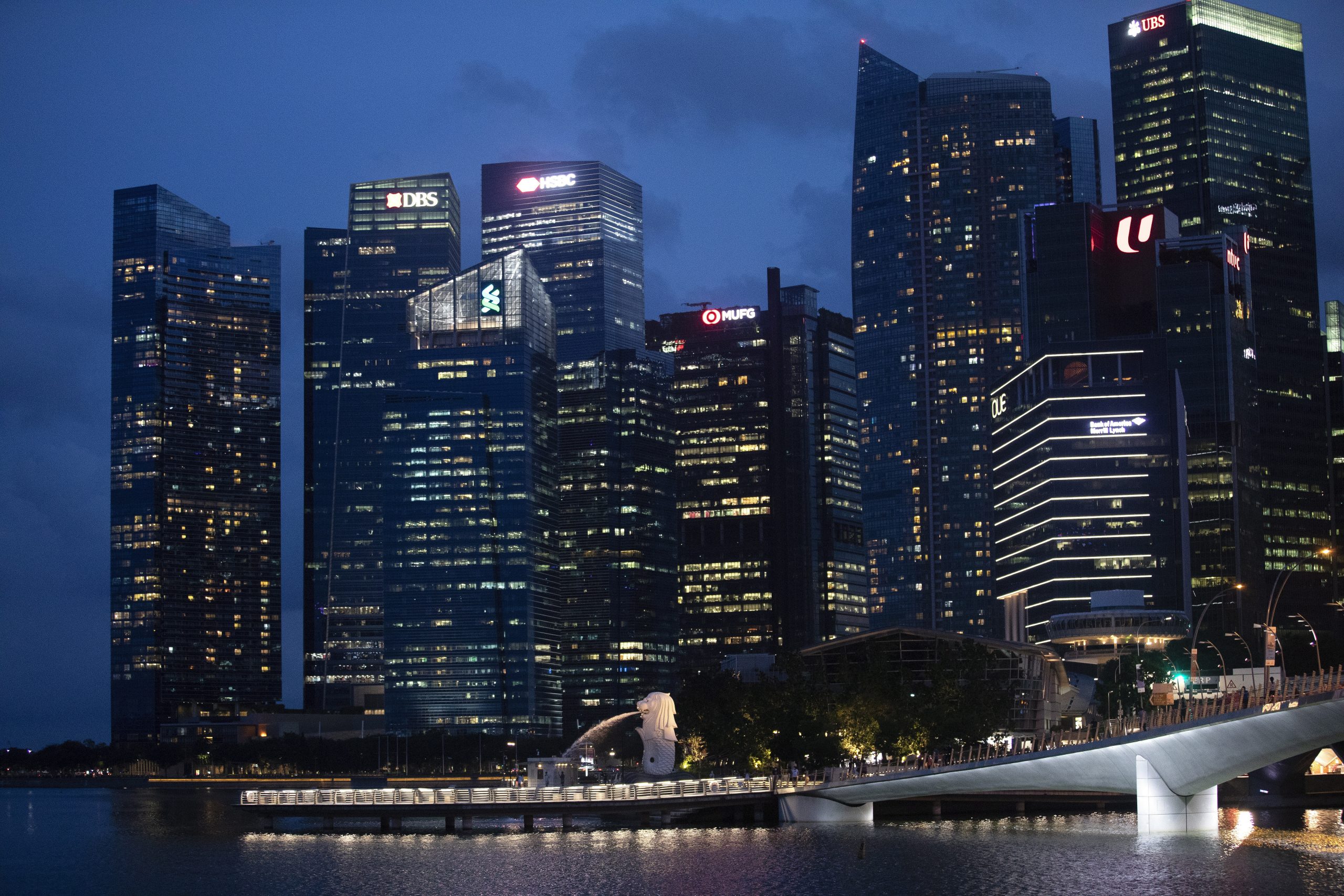 Het zakendistrict van Singapore. Foto: EPA/How Hwee Young.