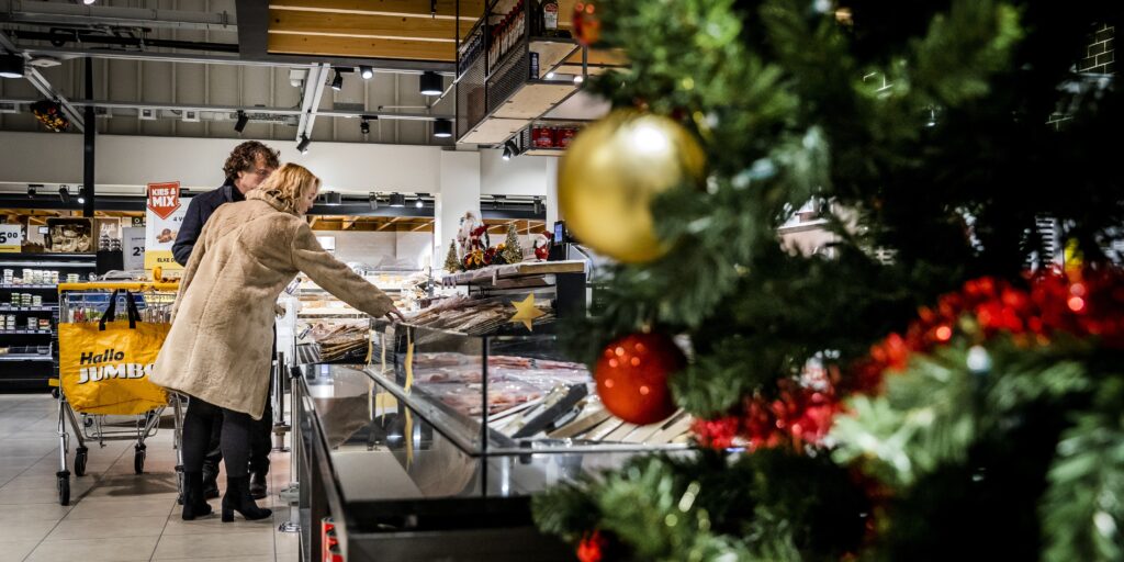Supermarkt met Kerst