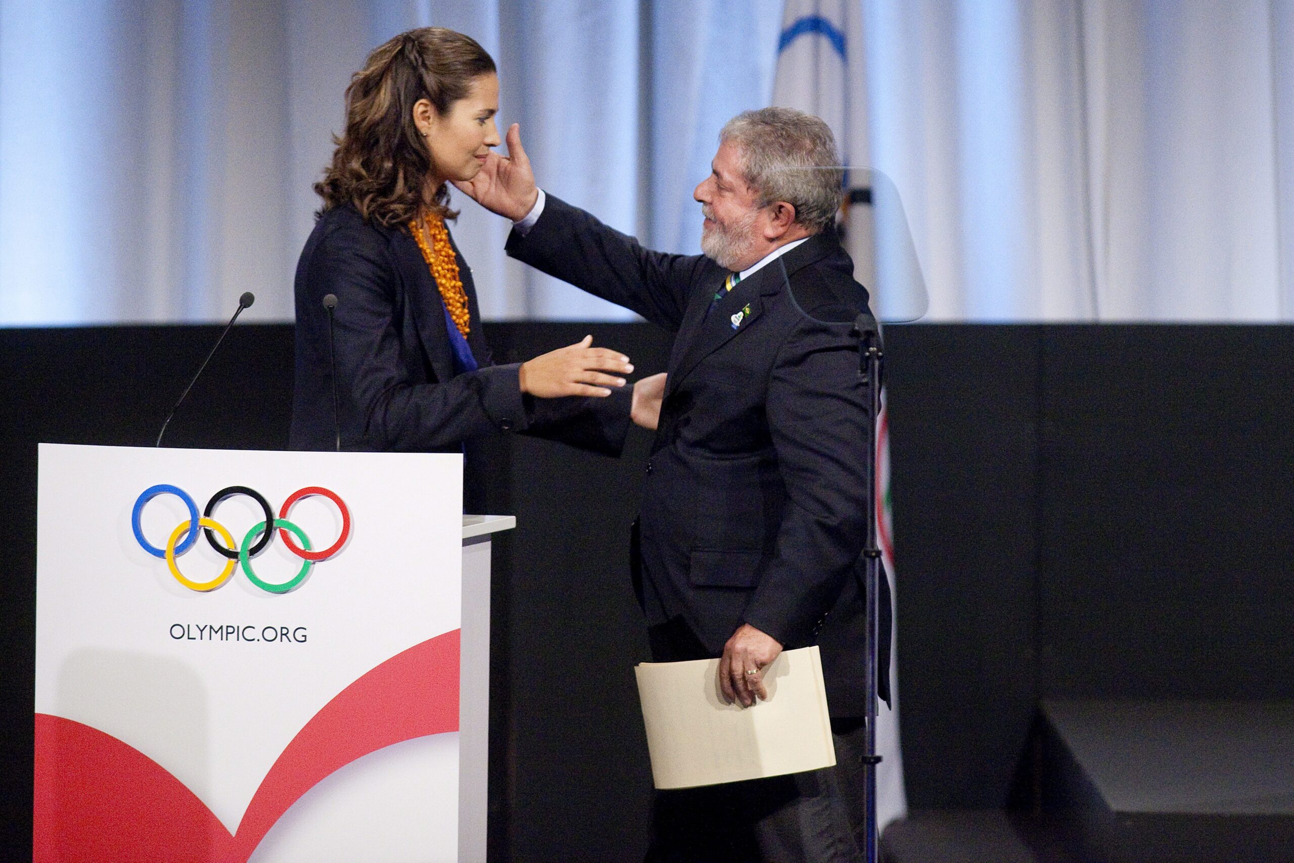 De Braziliaanse president Luis Inacio 'Lula' da Silva op het IOC-congres in Kopenhagen in 2009 waar Brazilië uiteindelijk de Olympische Spelen kreeg toegewezen. Foto: EPA/SOREN BIDSTRUP