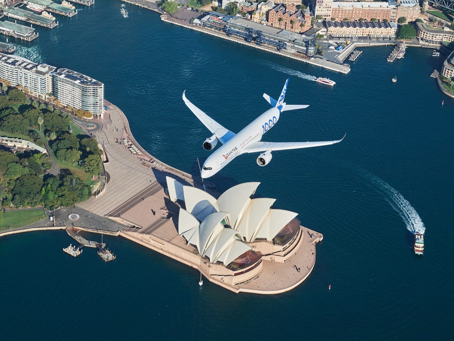 Qantas Airbus A350-1000.