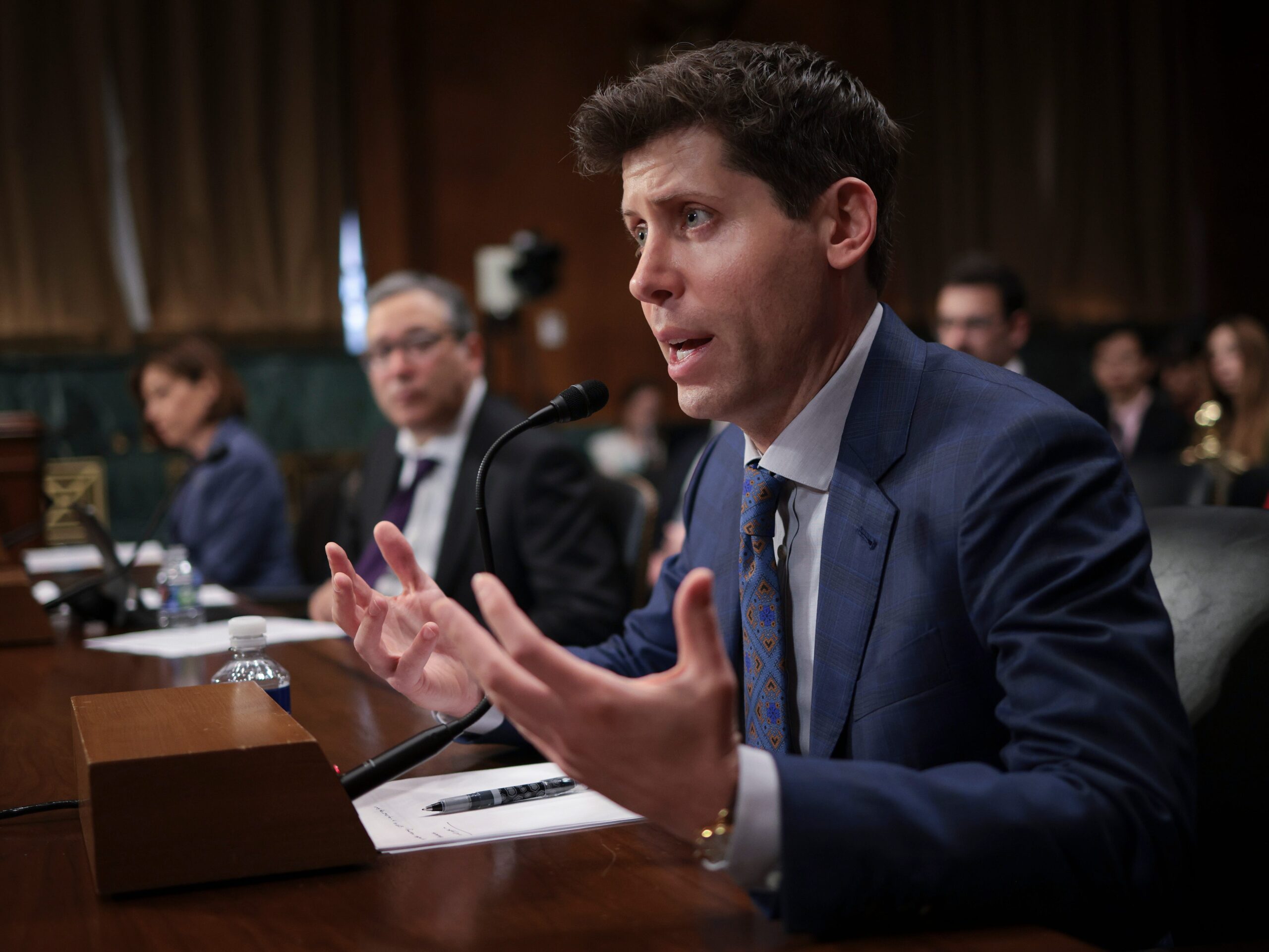 Sam Altman testifying before Congress in May 2023