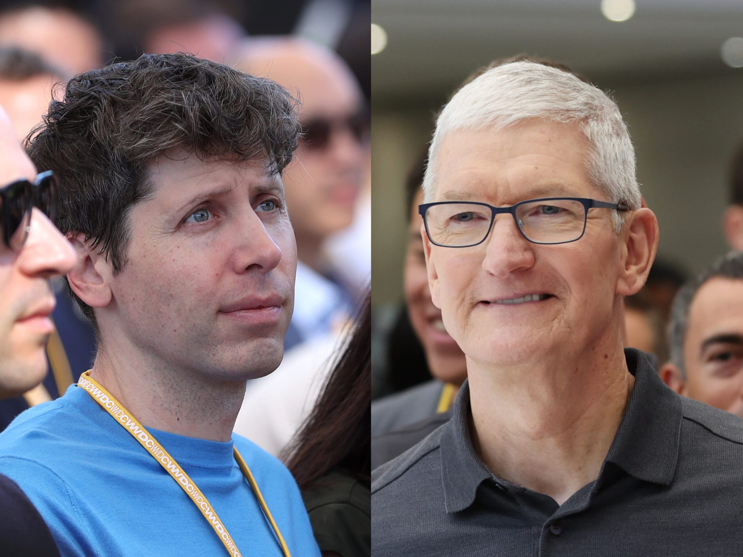 Sam Altman and Tim Cook