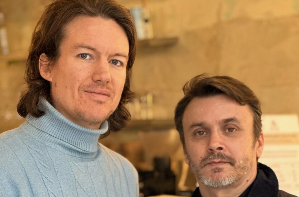 Ondernemers Tom Clark (links) en Henri Kunz van startup Stem. 