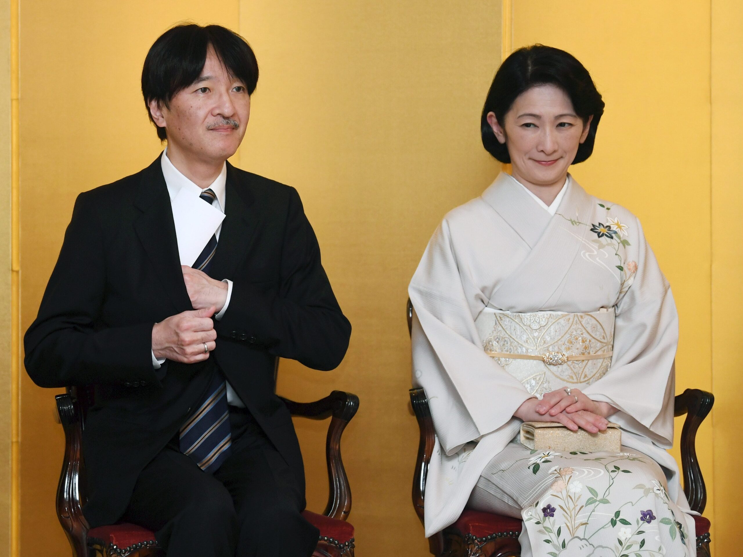 Crown Prince Akishino and Crown Princess Kiko of Japan attend Finnish-Japanese diplomatic relations Centennial Anniversary Reception at the Embassy of Japan in Helsinki, Finland on July 3, 2019.