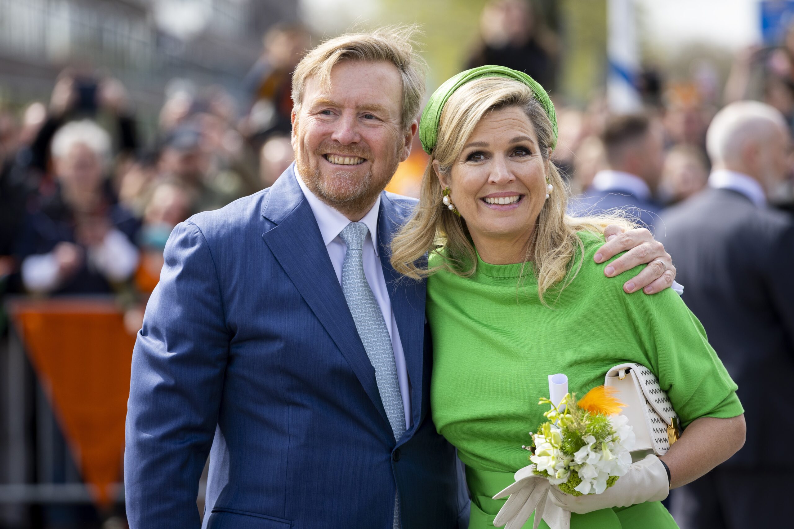 Koning Willem-Alexander en koningin Máxima tijdens de viering van Koningsdag in Rotterdam. Foto: Sem van der Wal/ANP