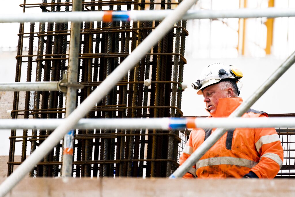 Werkzaamheden op een bouwterrein